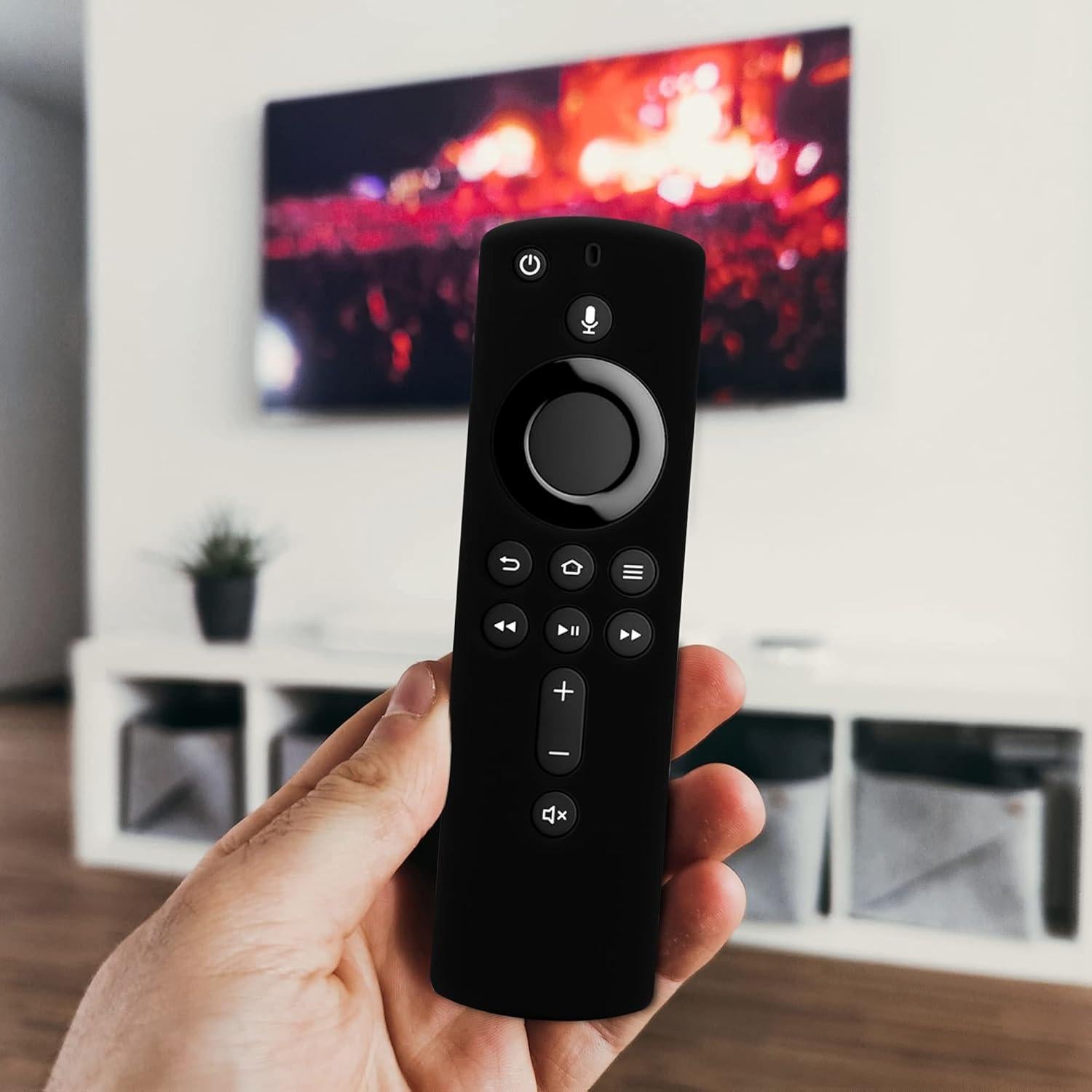 Funda de Silicona Geiomoo para Air Tag y Fire TV Stick 4K - Negro