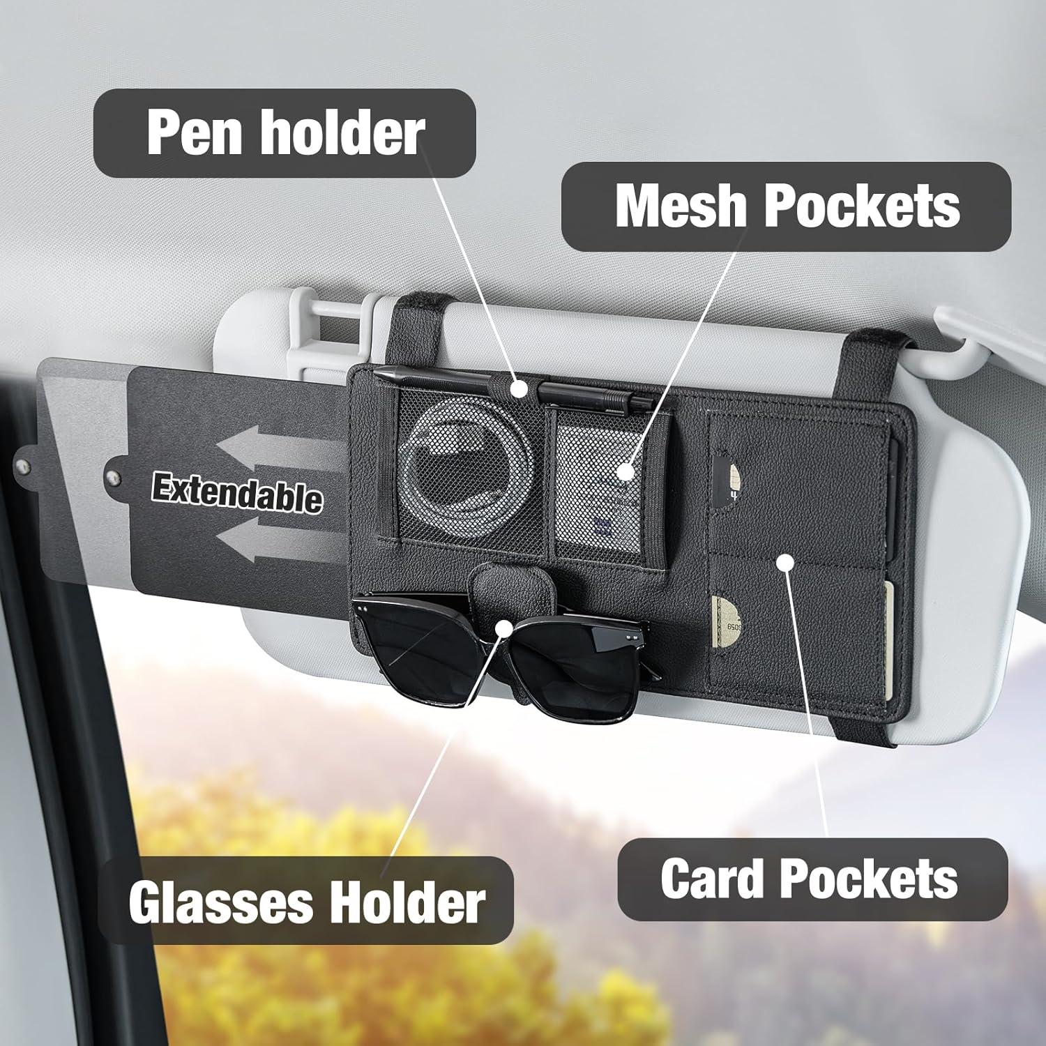 Extensor de Visera Solar SEG Direct Negro con Sostenedor de Gafas