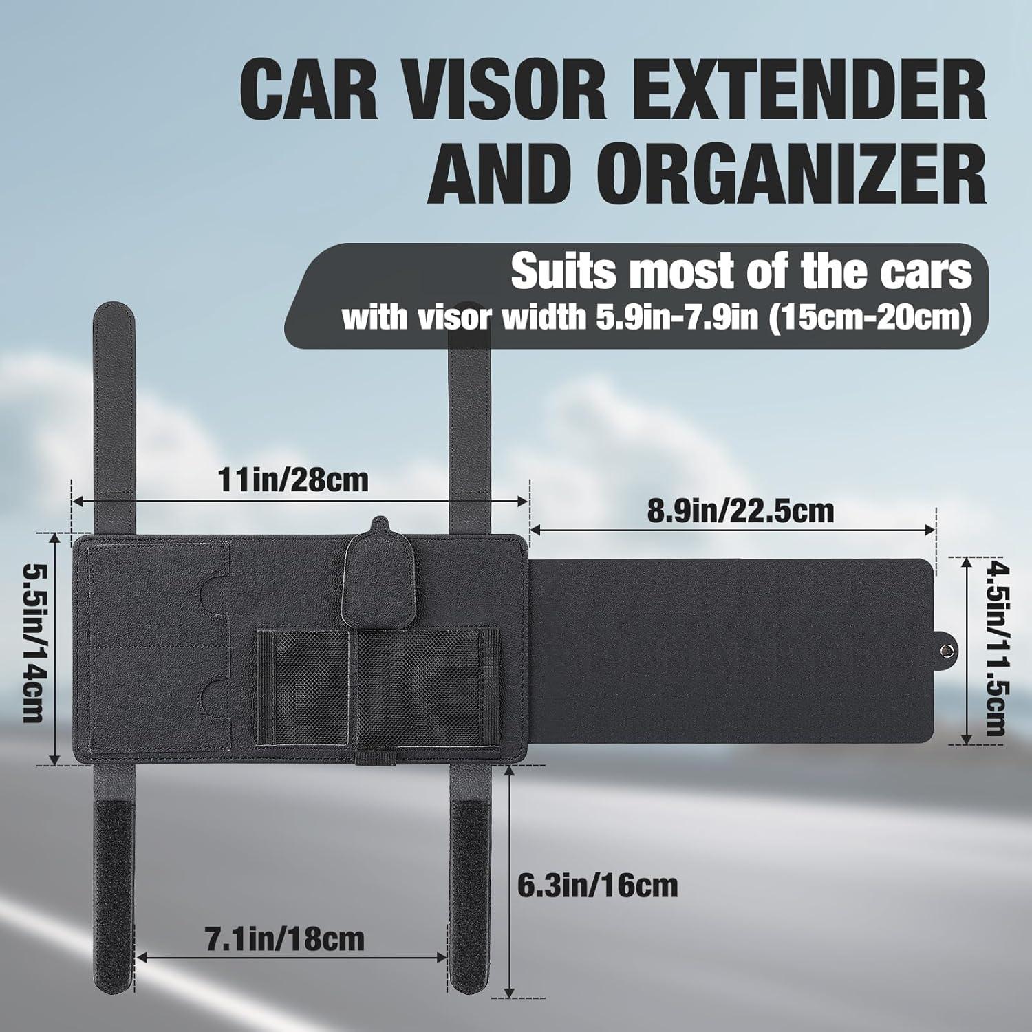 Extensor de Visera Solar SEG Direct Negro con Sostenedor de Gafas