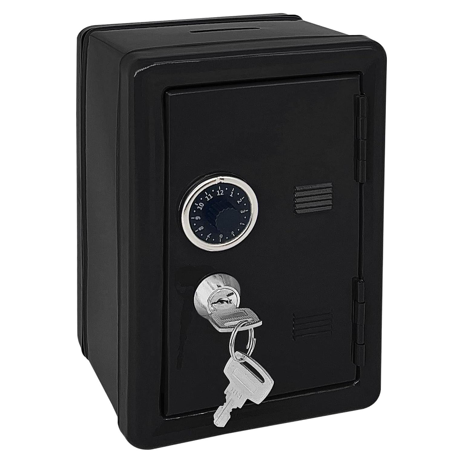 Hucha de Metal PACOLO con Llave - Caja de Ahorros Negra