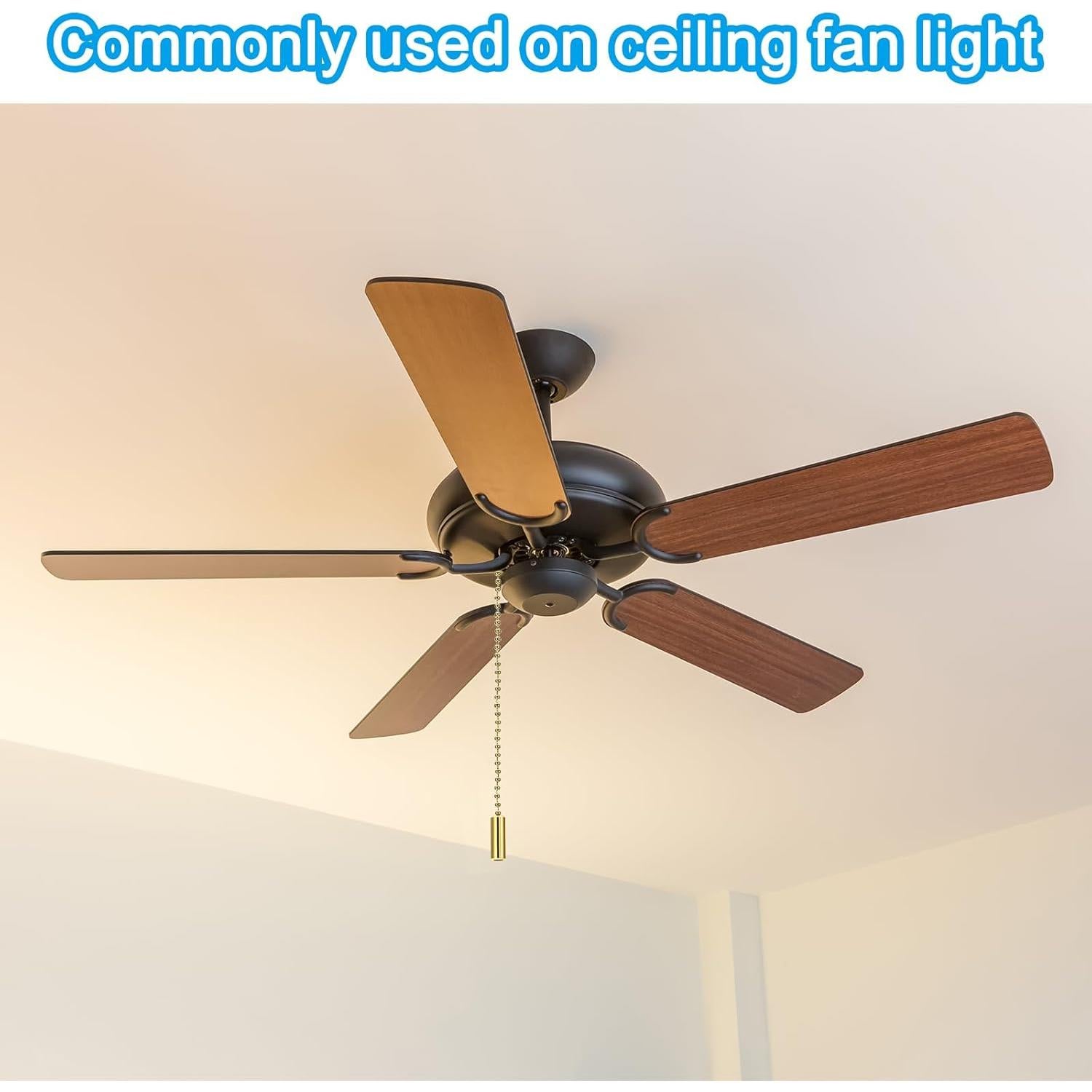 Cadena de Tirar de Ventilador de Techo PATIKIL 1M Negro - 2 Pcs