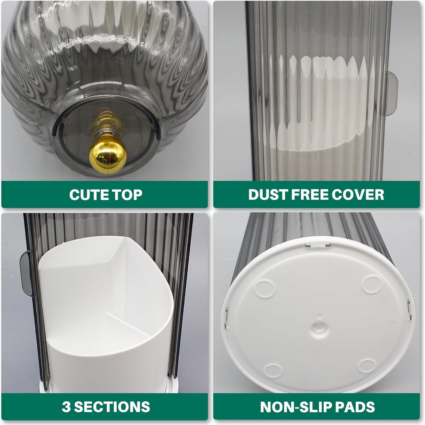 Soporte para Brochas de Maquillaje PSUNEY Negro 360° Rotatorio