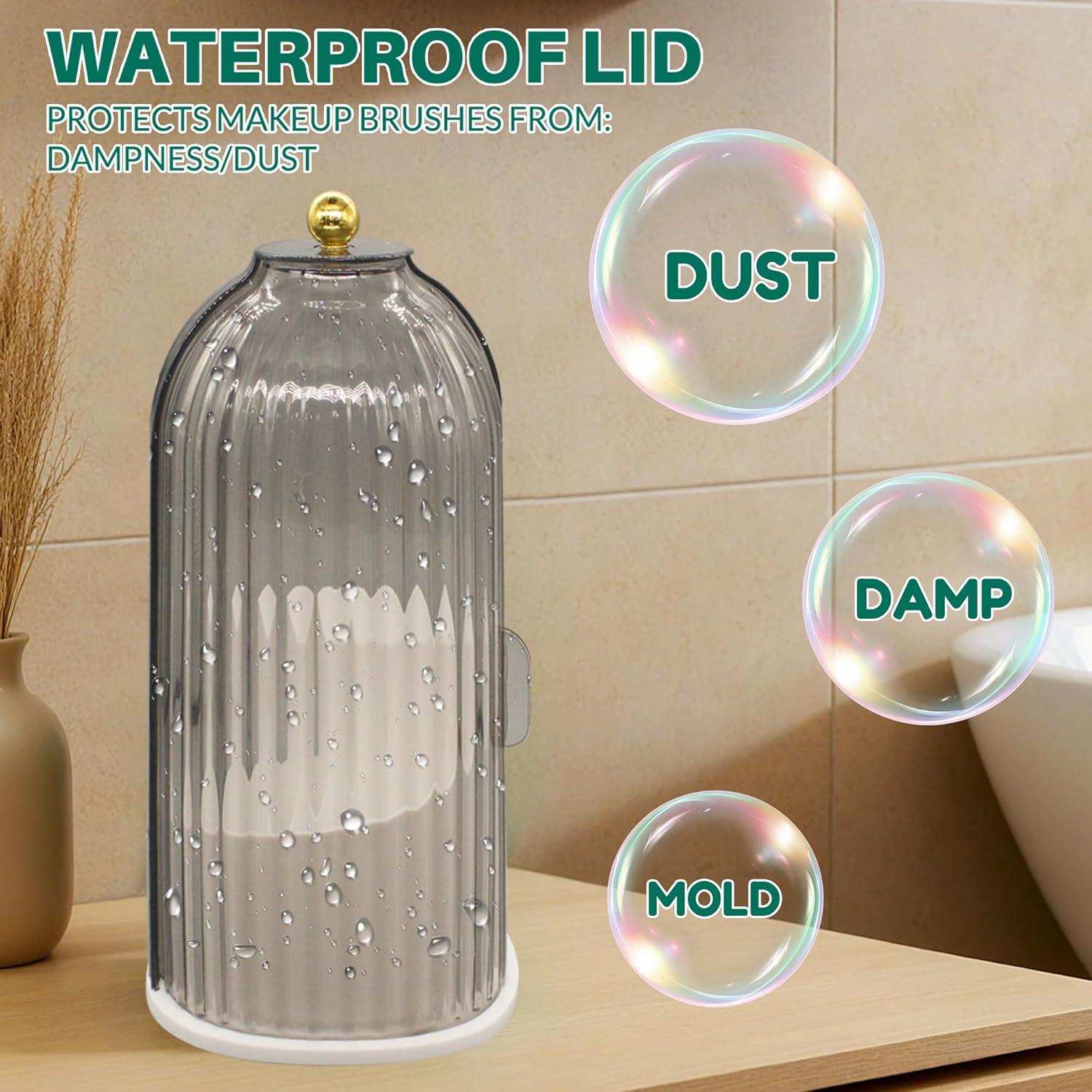 Soporte para Brochas de Maquillaje PSUNEY Negro 360° Rotatorio