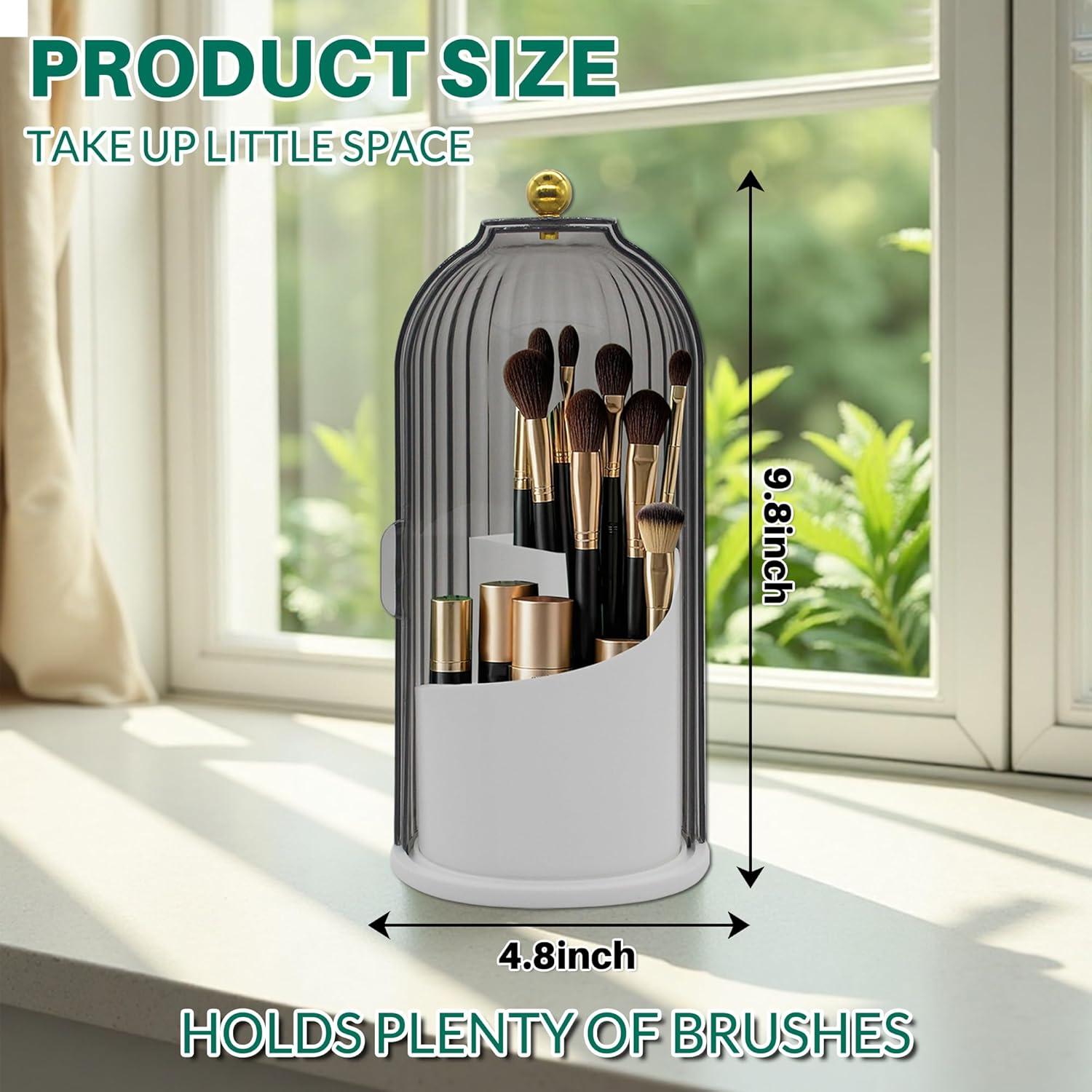 Soporte para Brochas de Maquillaje PSUNEY Negro 360° Rotatorio