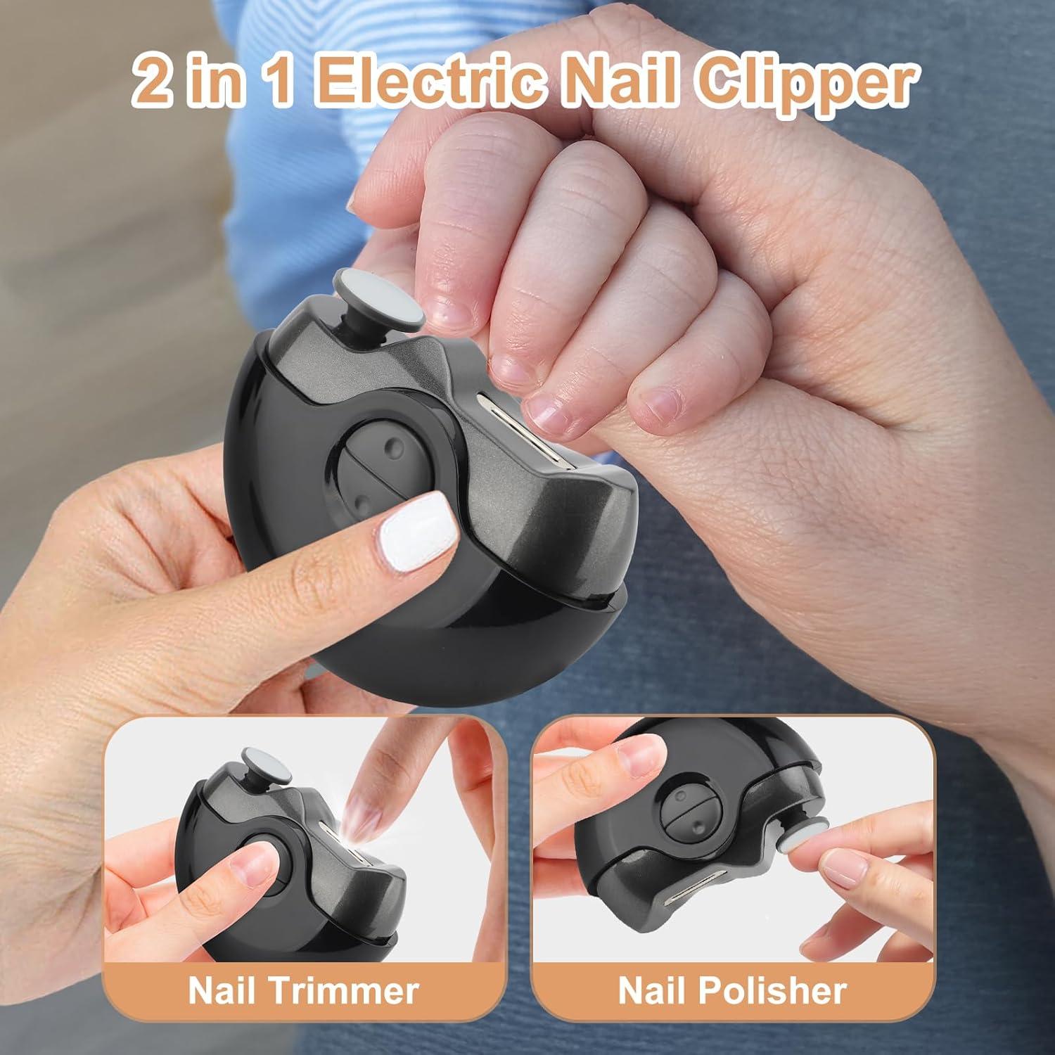 Cortador de Uñas Eléctrico ZESTEFY 2 en 1 Portátil Negro