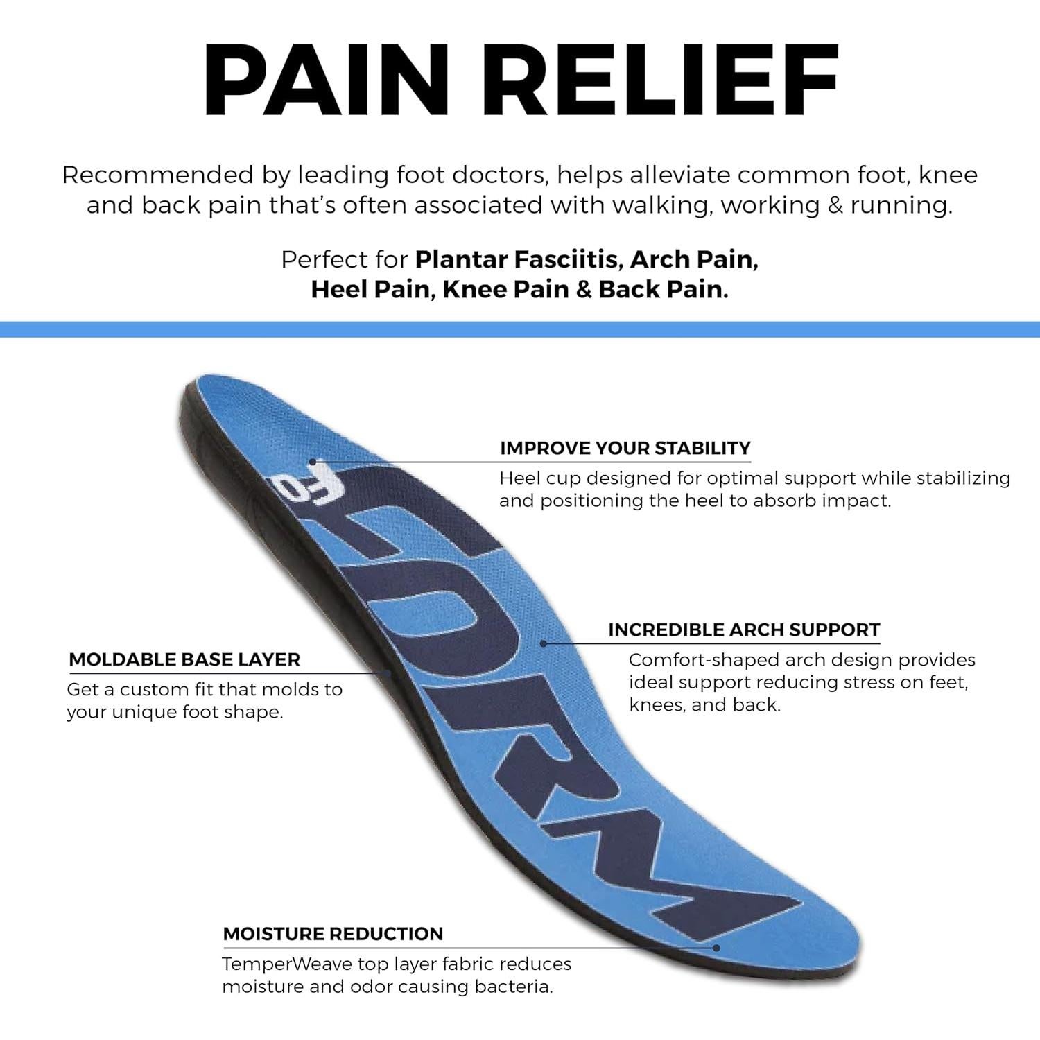 Plantillas de Soporte Máximo FORM para Fascitis Plantar - Unisex