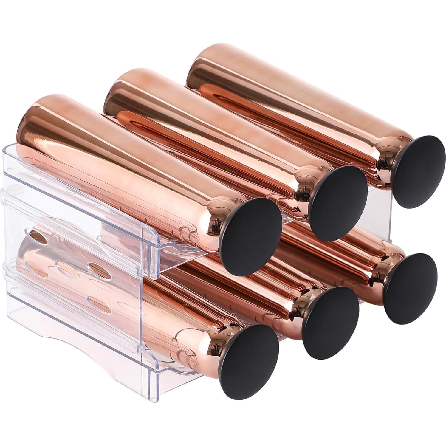 Soporte Apilable para Botellas IEEK - 2 Niveles, Transparente