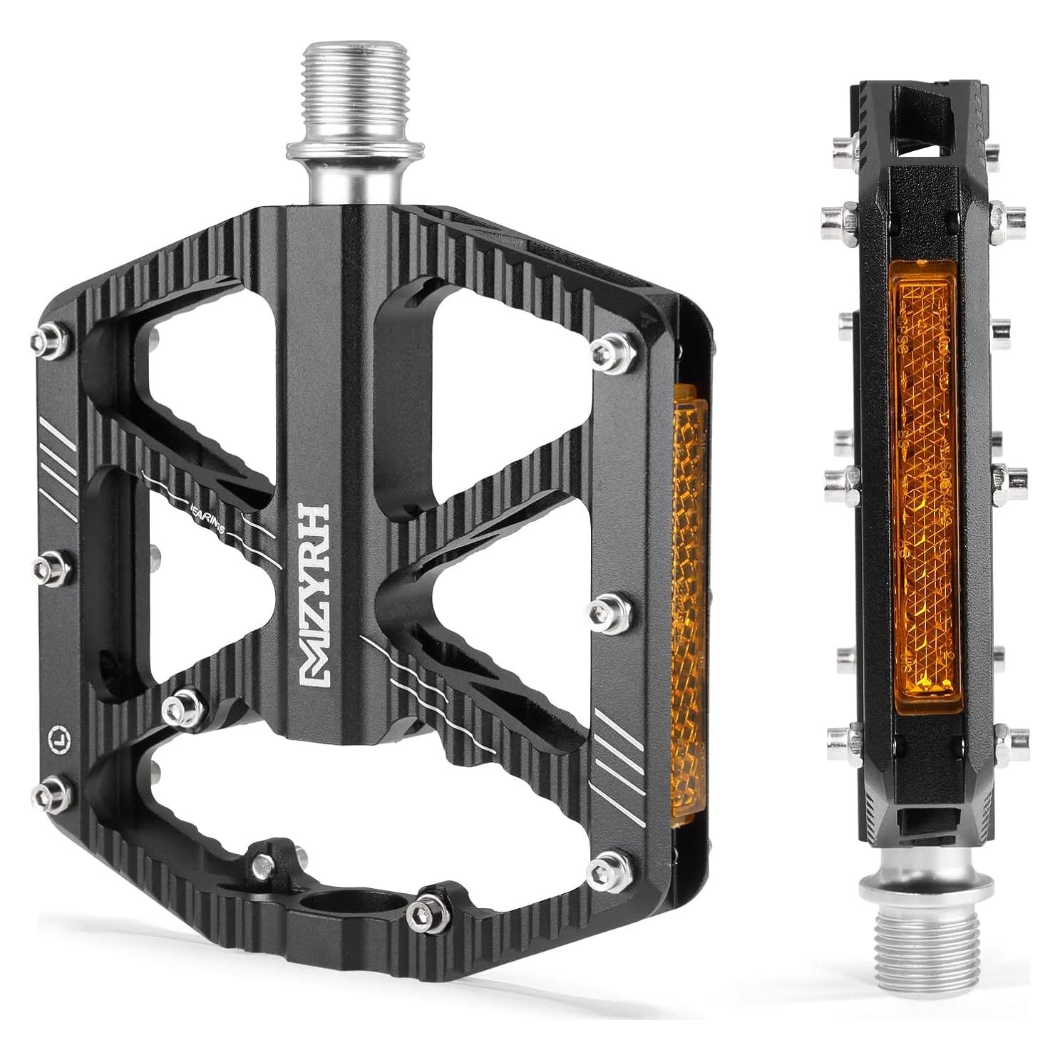 Pedales de Bicicleta MZYRH 336 Aluminio con Reflectores 10x9.8cm