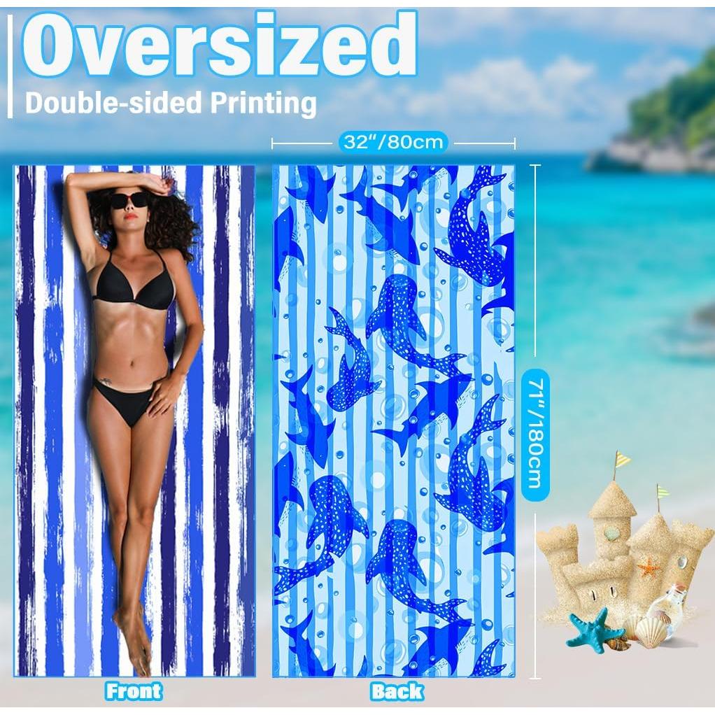 Toalla de Playa Microfibra Widdonen 2 Paquete Extra Grande