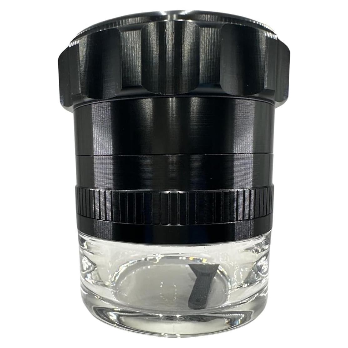 Molino de Especias Grinder Garage 2.5" Negro Aluminio Vidrio