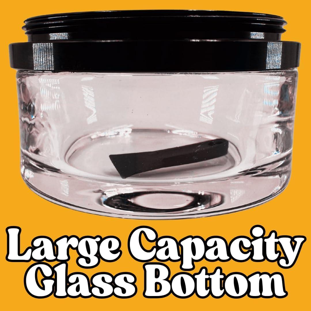 Molino de Especias Grinder Garage 2.5" Negro Aluminio Vidrio