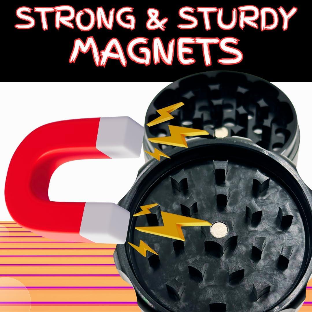 Molino de Especias Grinder Garage 2.5" Negro Aluminio Vidrio