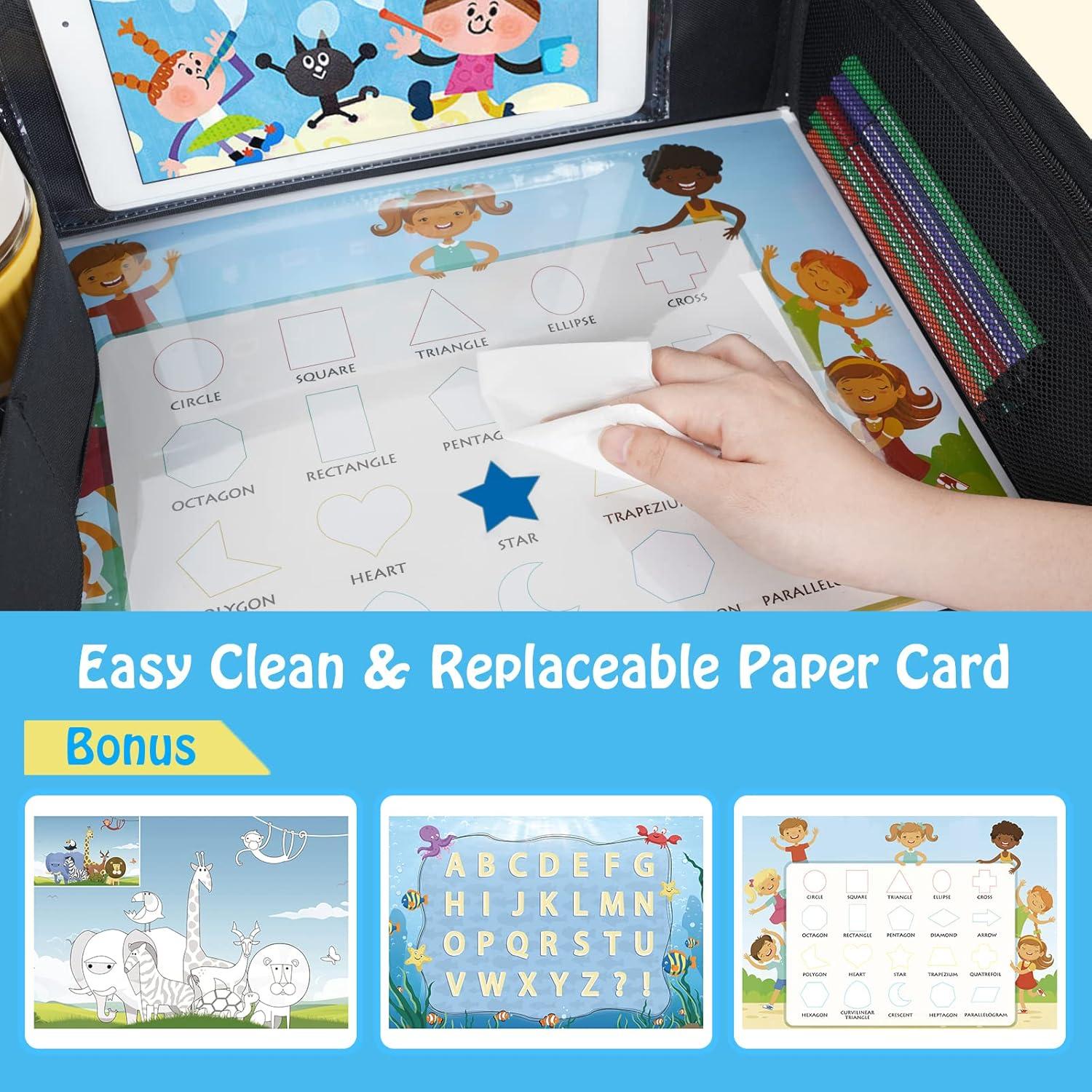 Bandeja de Viaje para Niños MENZOKE con Tablero Educativo