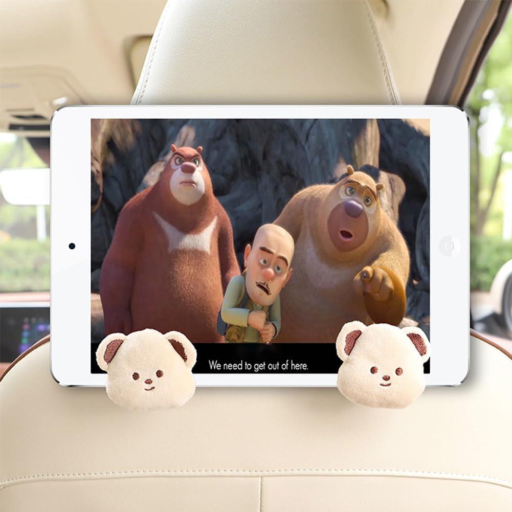 Gancho de Reposacabezas de Auto TDOFYH Oso Beige 2 Piezas