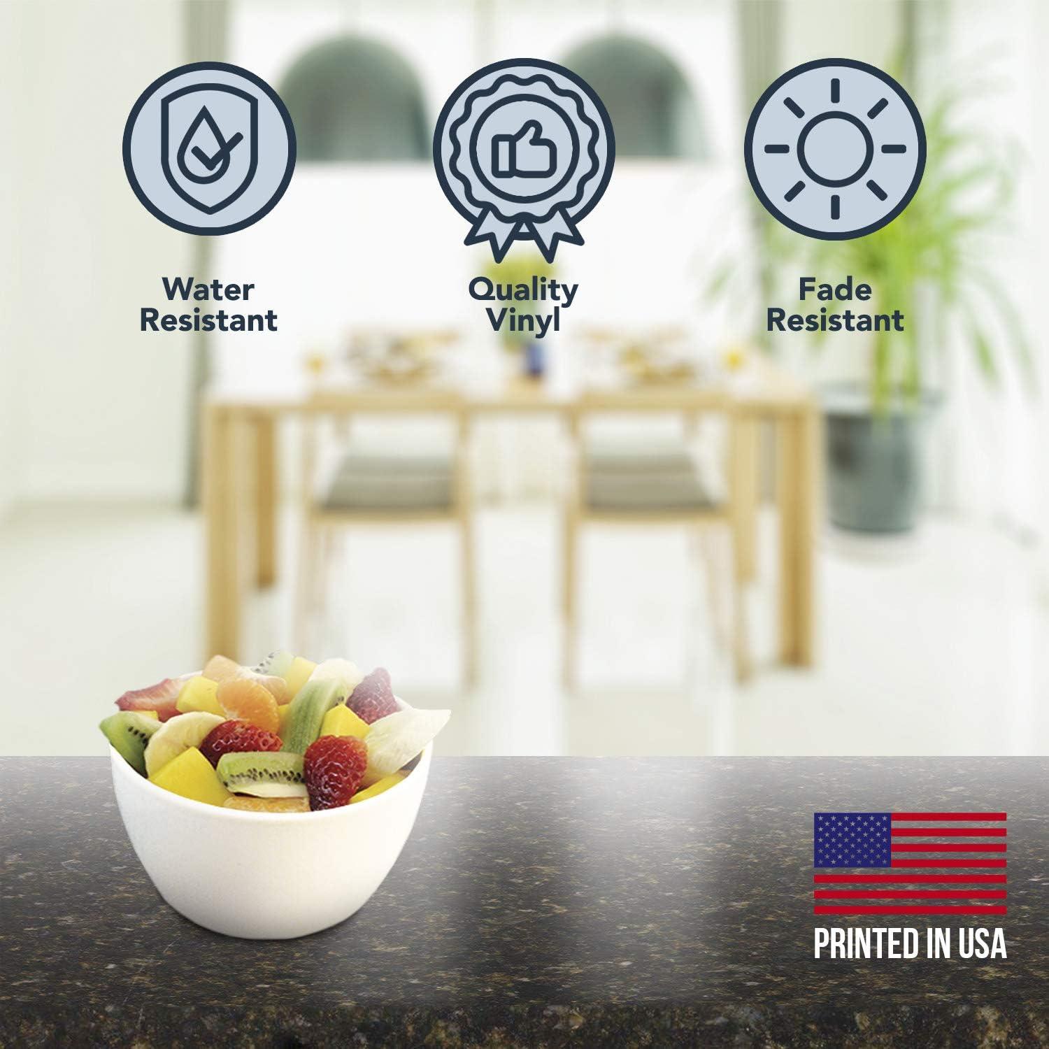 Hoja de Laminado de Vinilo Instant Granite 91.44x182.88cm Negro