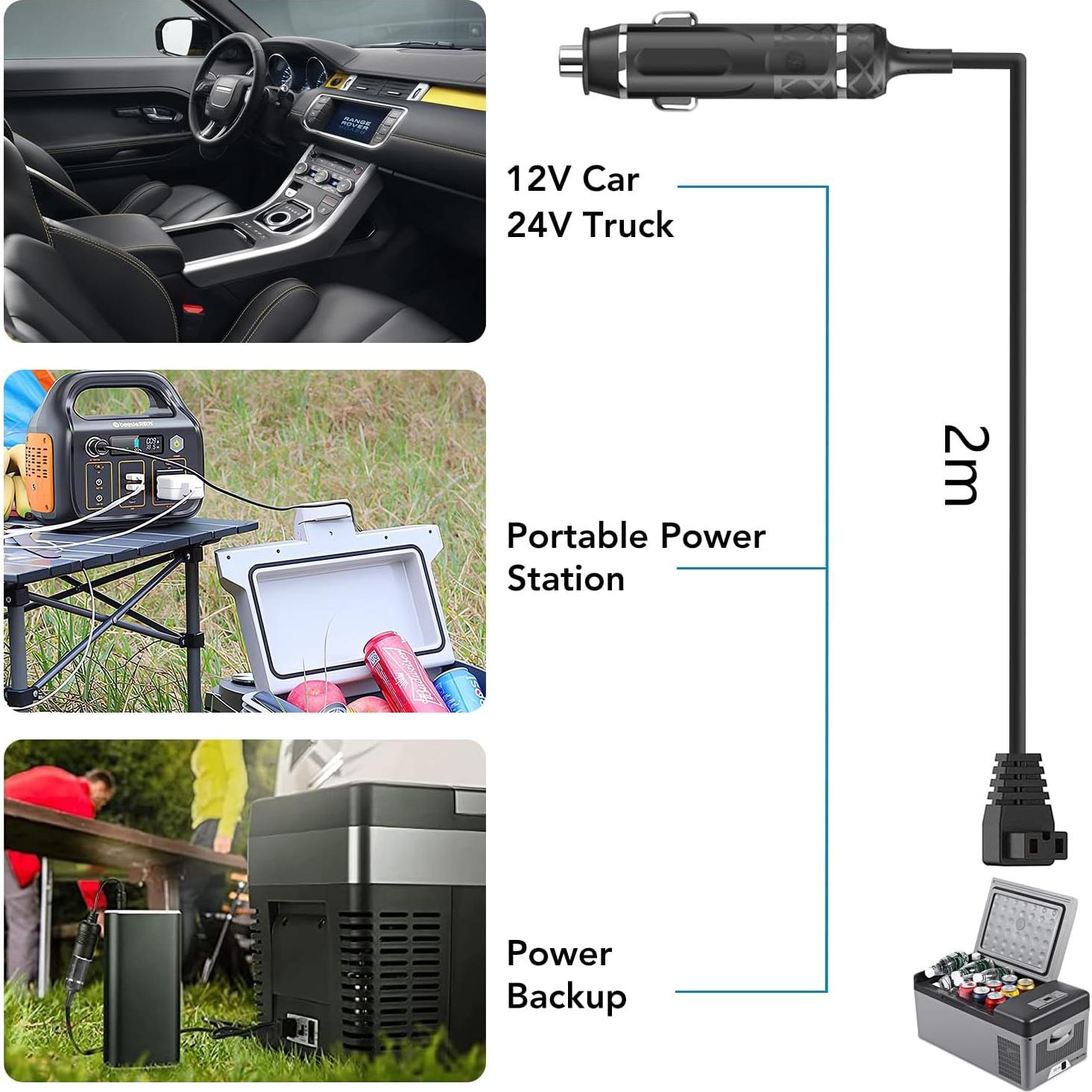 Adaptador de corriente KFD 12V-24V para neveras de coche