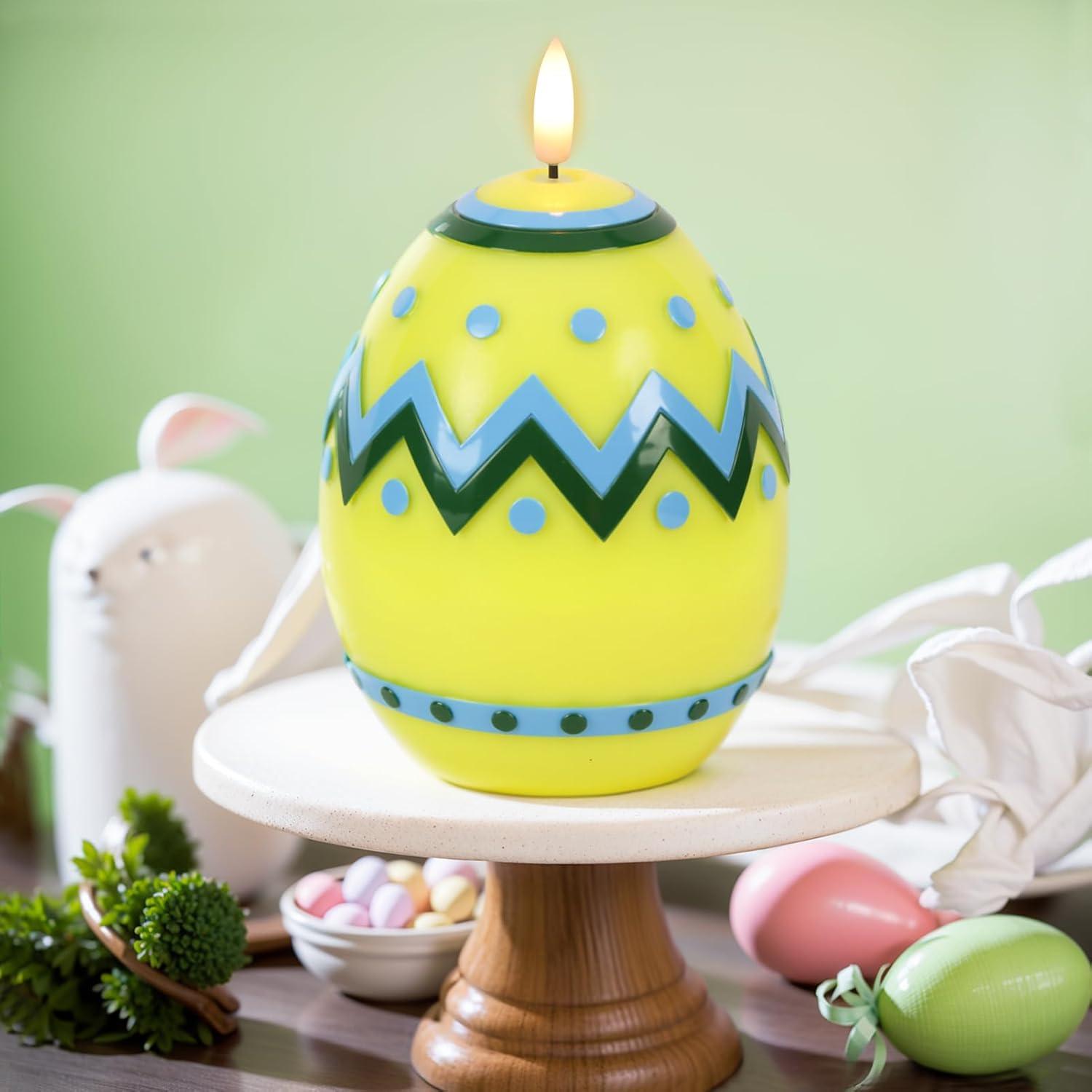 Vela Sin Llama de Pascua DRomance Amarilla 6.1x16 cm LED