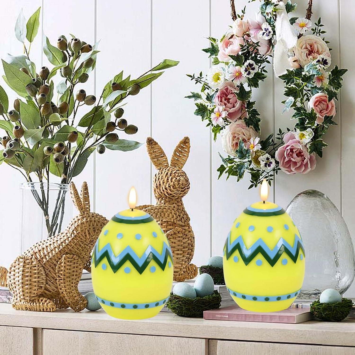 Vela Sin Llama de Pascua DRomance Amarilla 6.1x16 cm LED