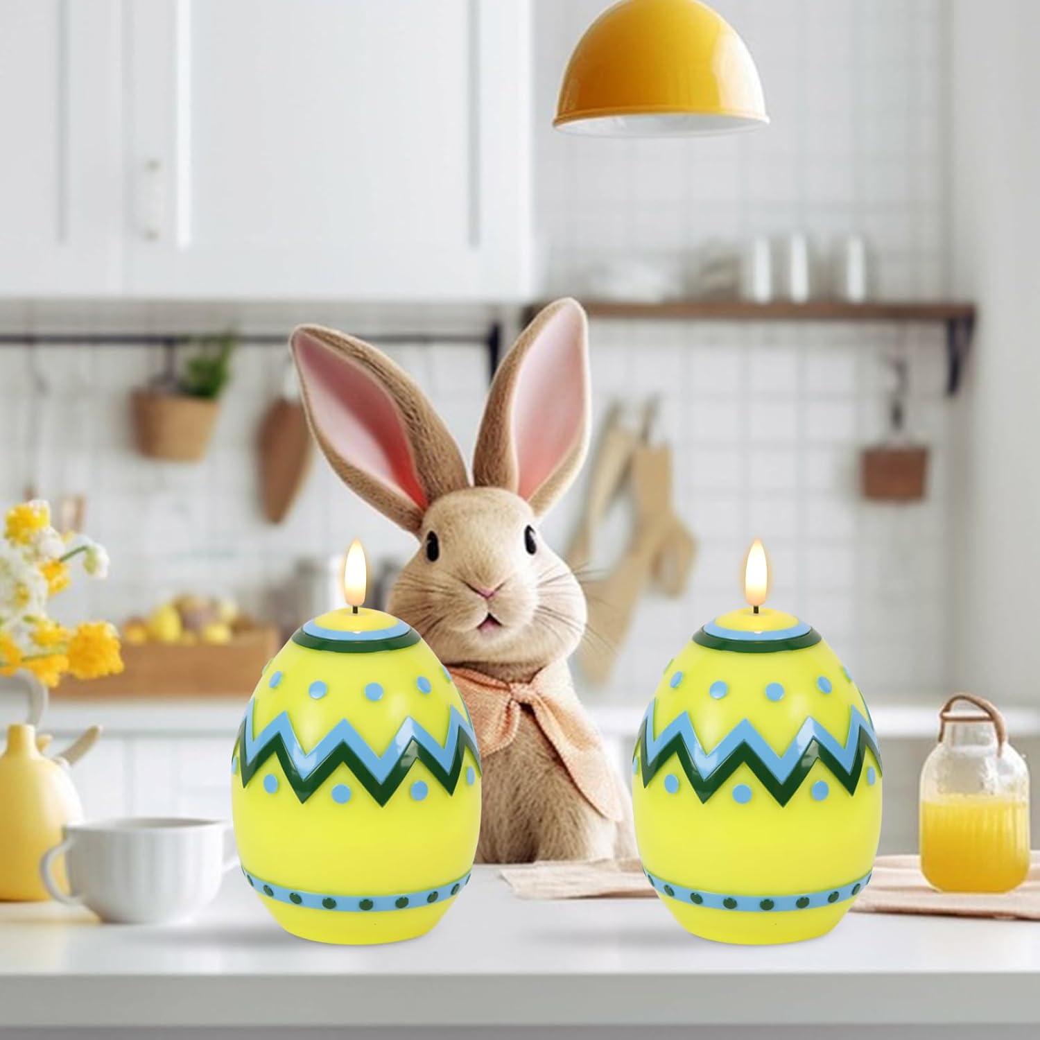 Vela Sin Llama de Pascua DRomance Amarilla 6.1x16 cm LED