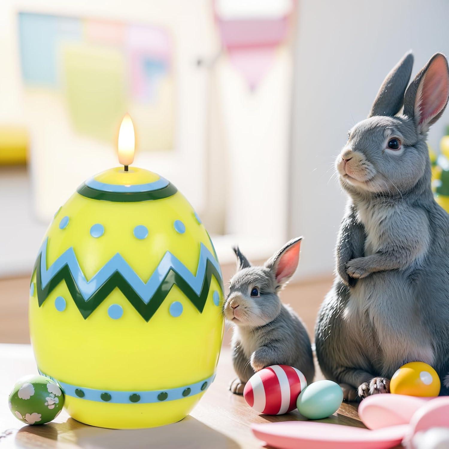 Vela Sin Llama de Pascua DRomance Amarilla 6.1x16 cm LED