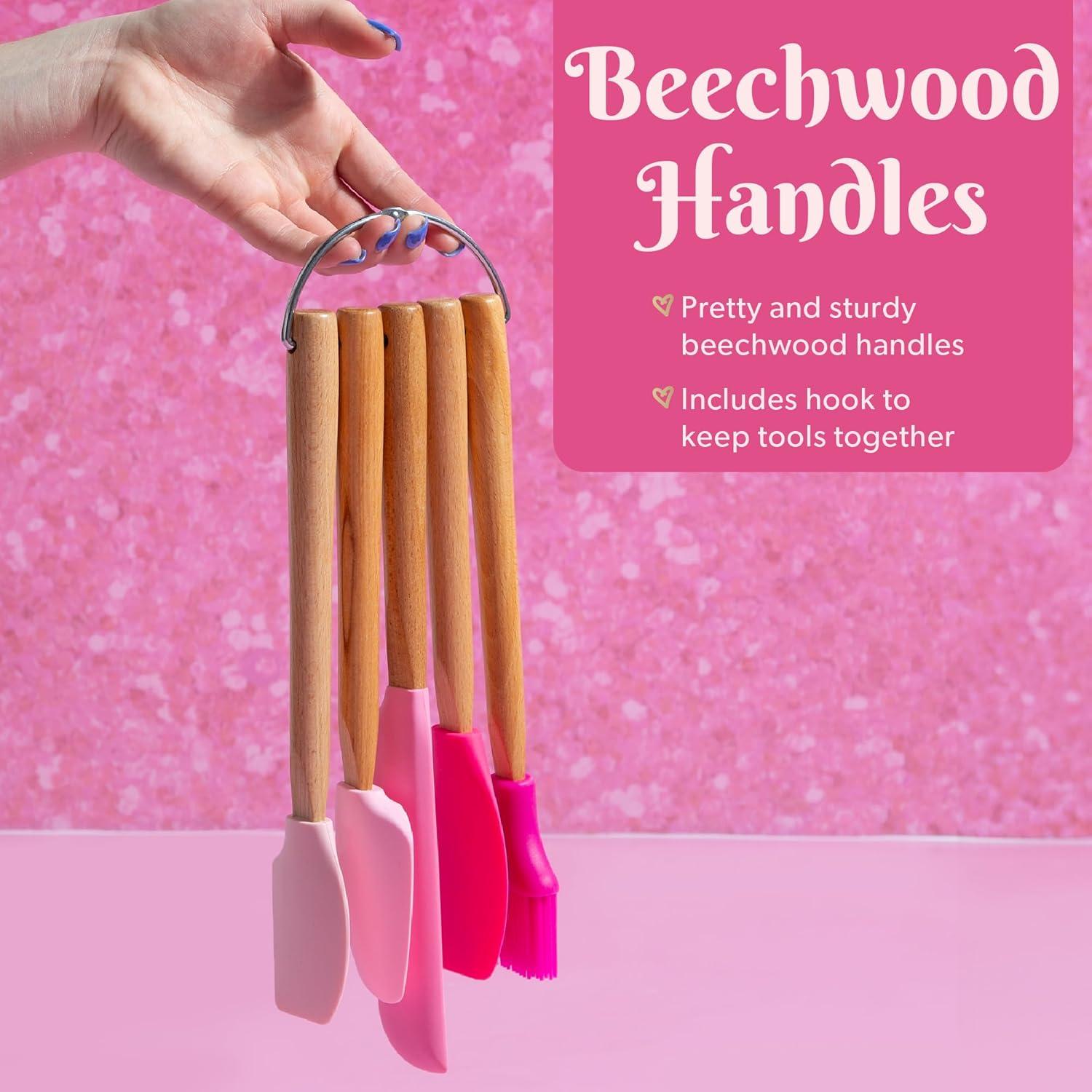 Juego de Utensilios de Cocina de Silicona Paris Hilton 5 Piezas Rosa