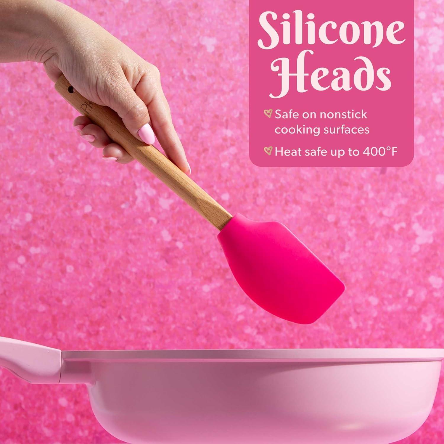 Juego de Utensilios de Cocina de Silicona Paris Hilton 5 Piezas Rosa