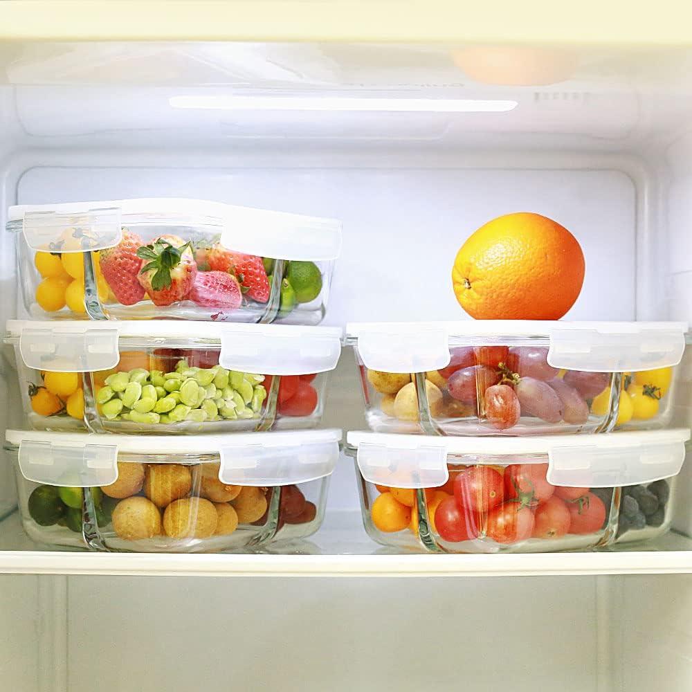 Contenedores de Vidrio DAS TRUST 3 Paquetes 1020ml A Prueba de Fugas