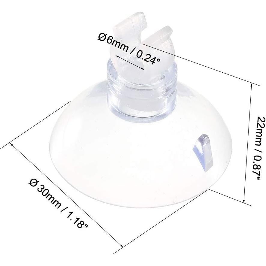 Clips de Ventosa para Tubos de Aire Acuario uxcell 12 Pcs 6mm