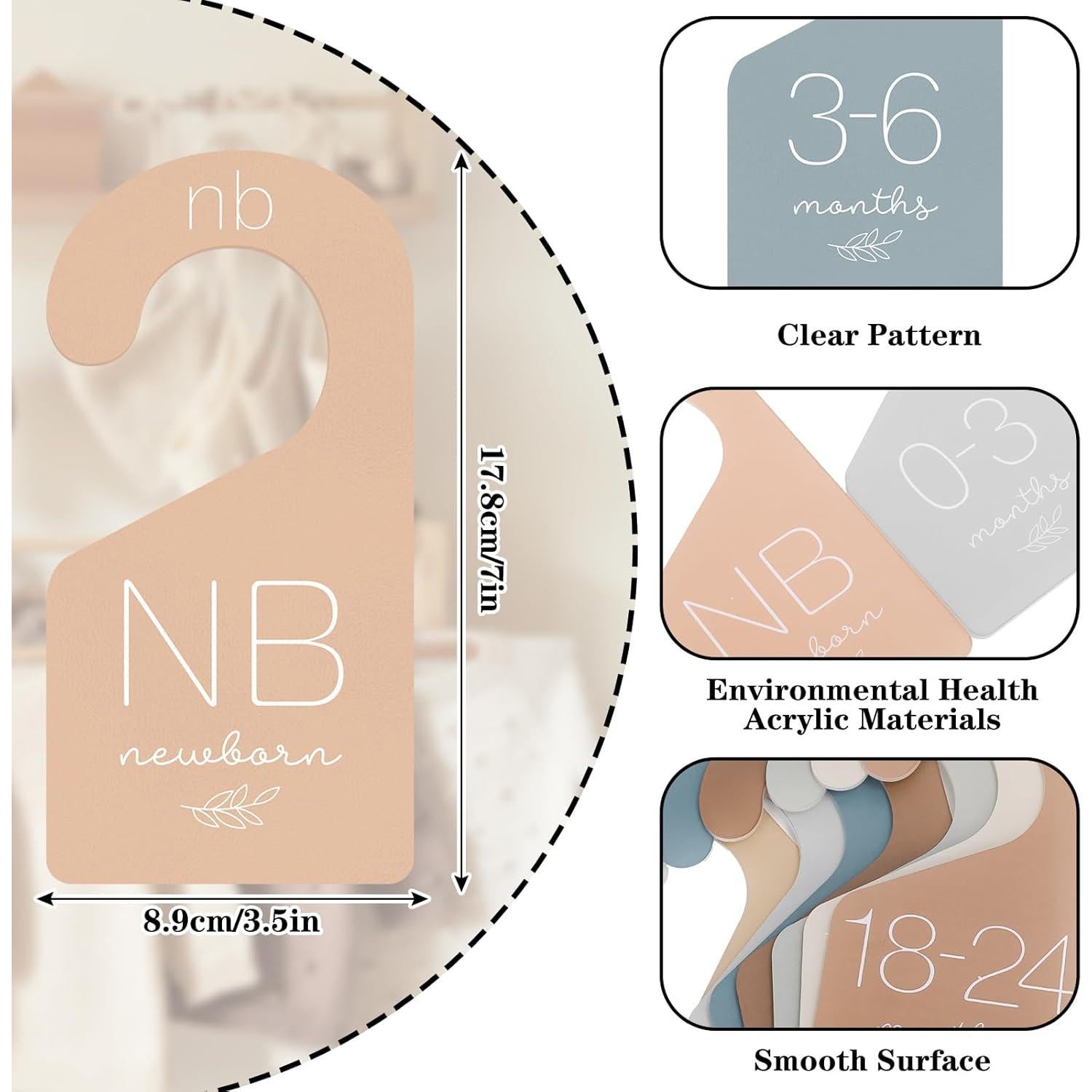 Divisores de Ropa para Bebé Whaline 7 Pcs Colores Boho