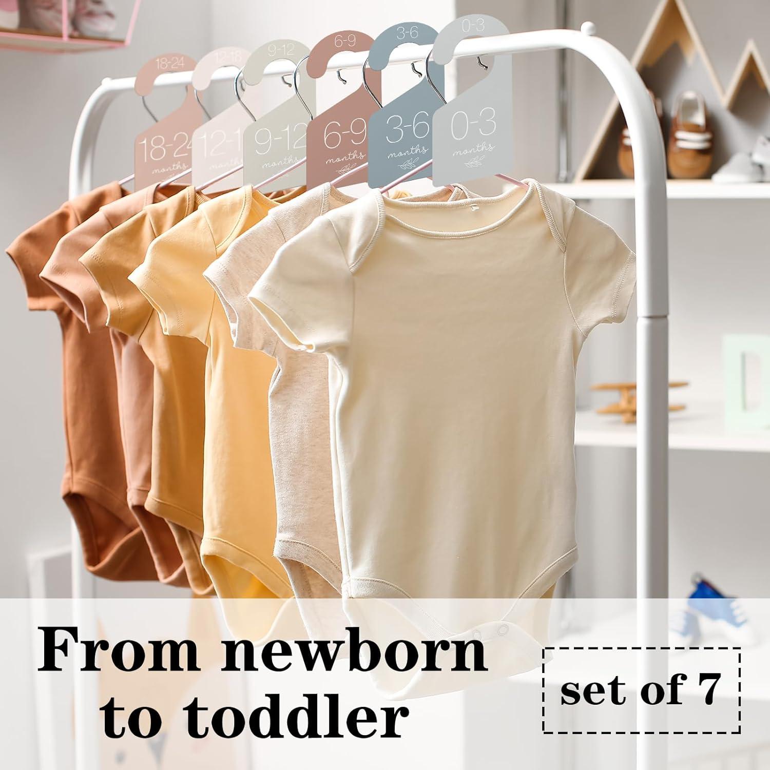 Divisores de Ropa para Bebé Whaline 7 Pcs Colores Boho