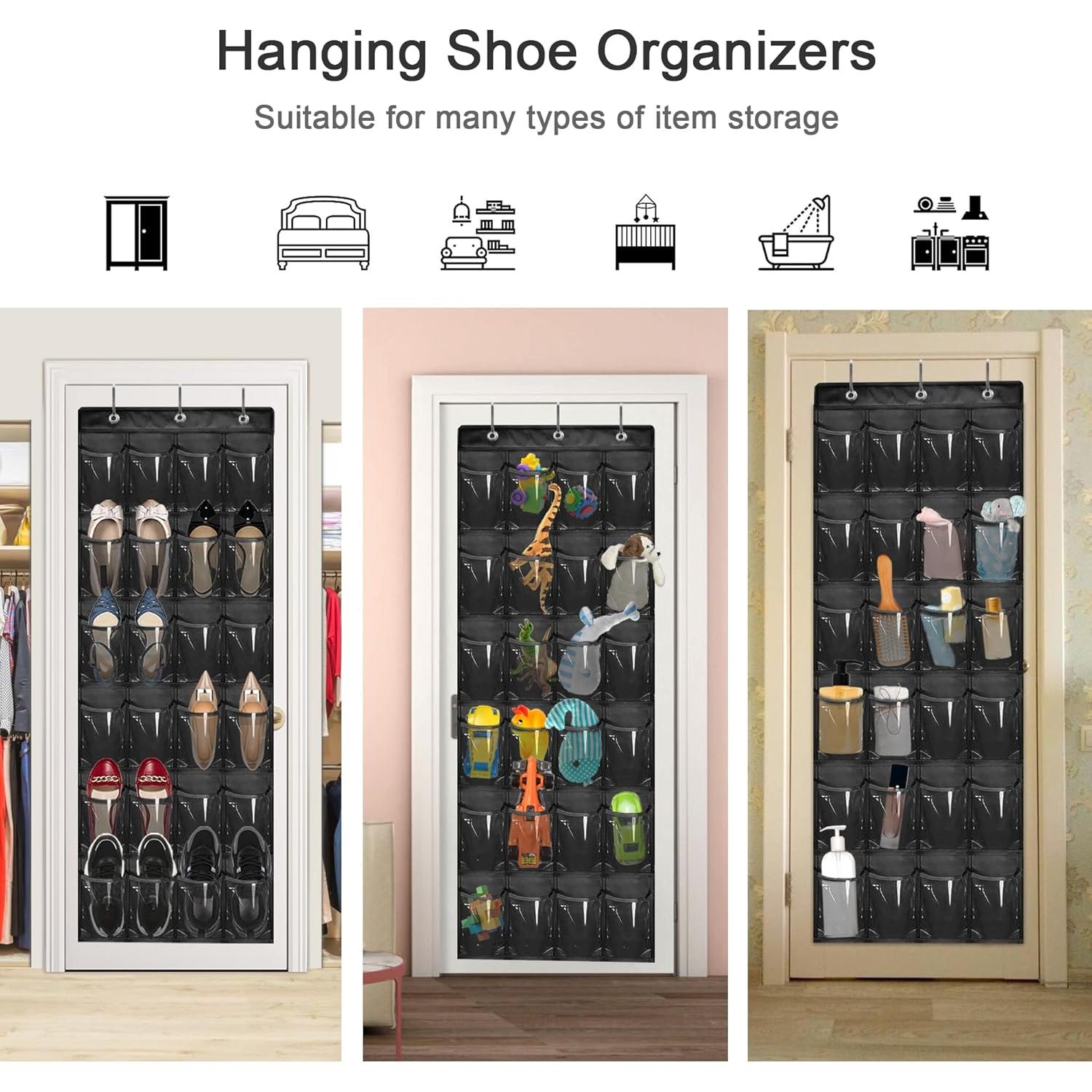 Organizador de Zapatos Bofoho Negro 24 Bolsillos Plegable