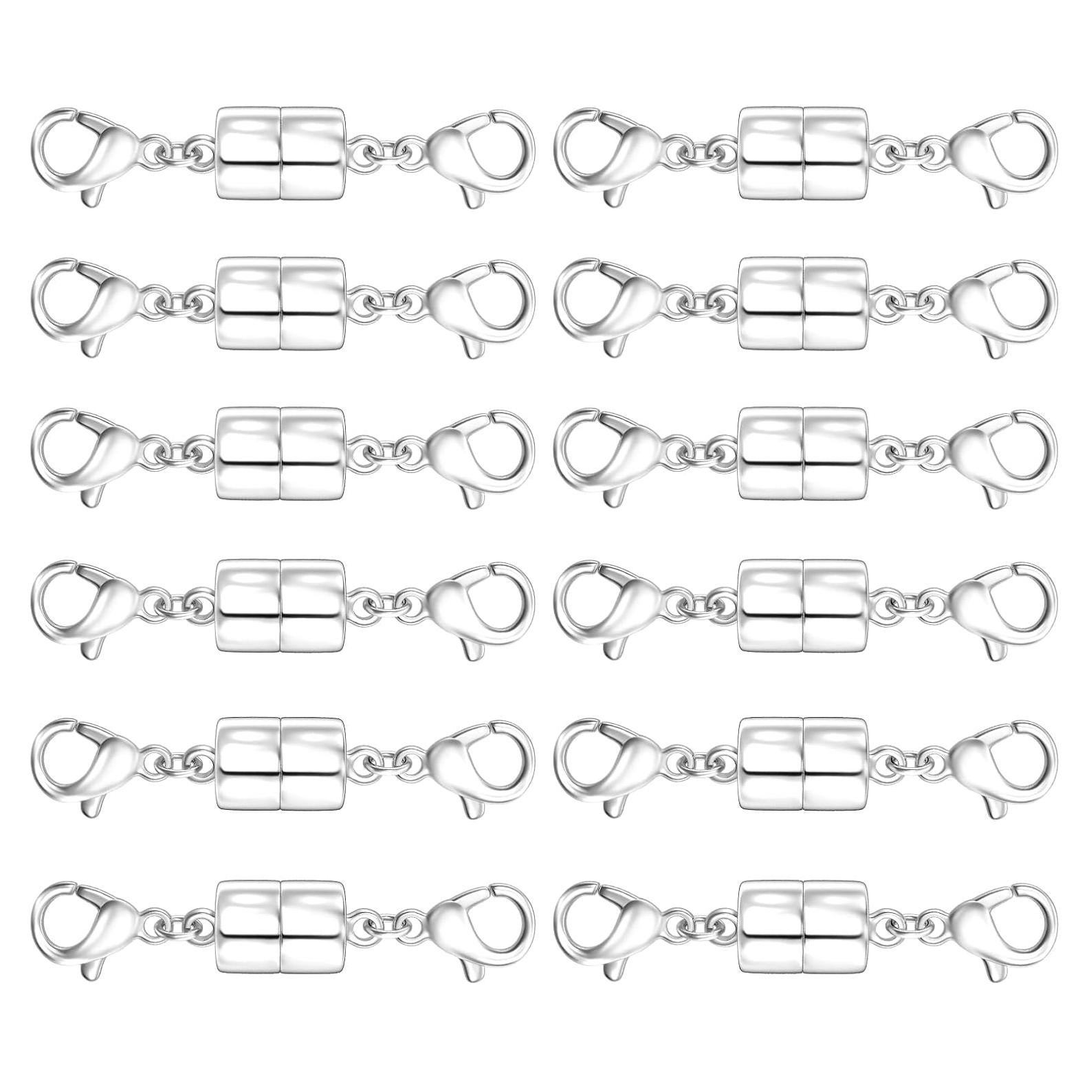Cierres Magnéticos Extra Fuertes OHINGLT 12Pcs Plata 3.68cm