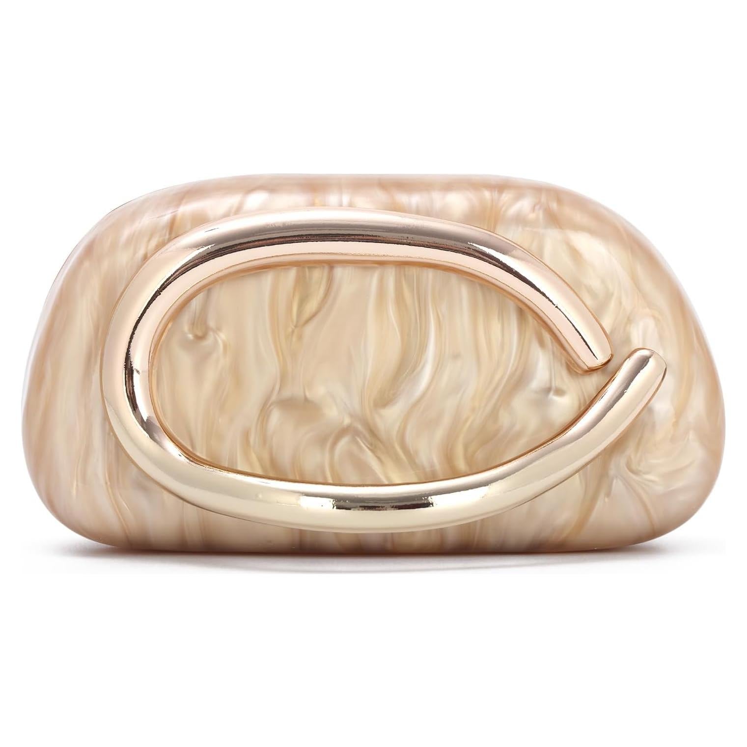 Bolso de mano acrílico Oweisong verde con cadena 19x6x10cm