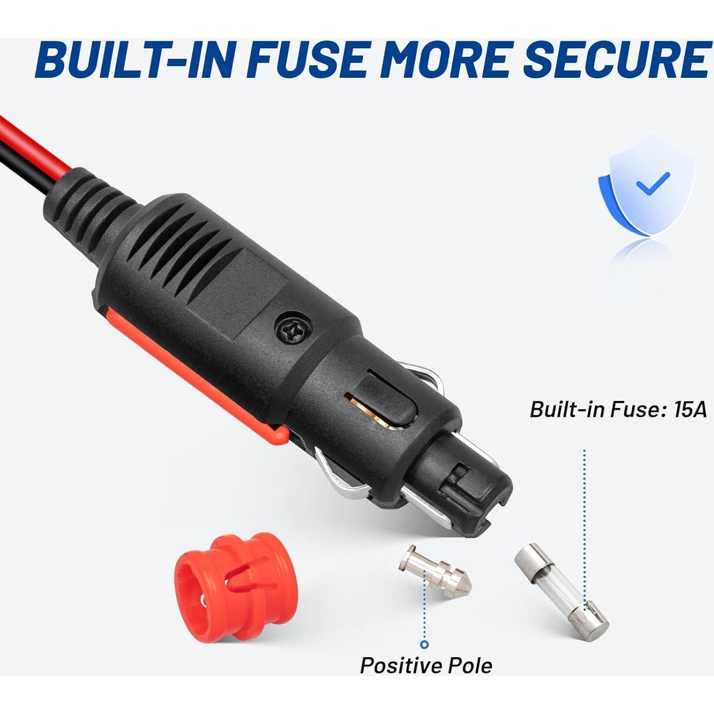 Cable de Alimentación Anina 12V/24V 3m para Refrigerador de Coche