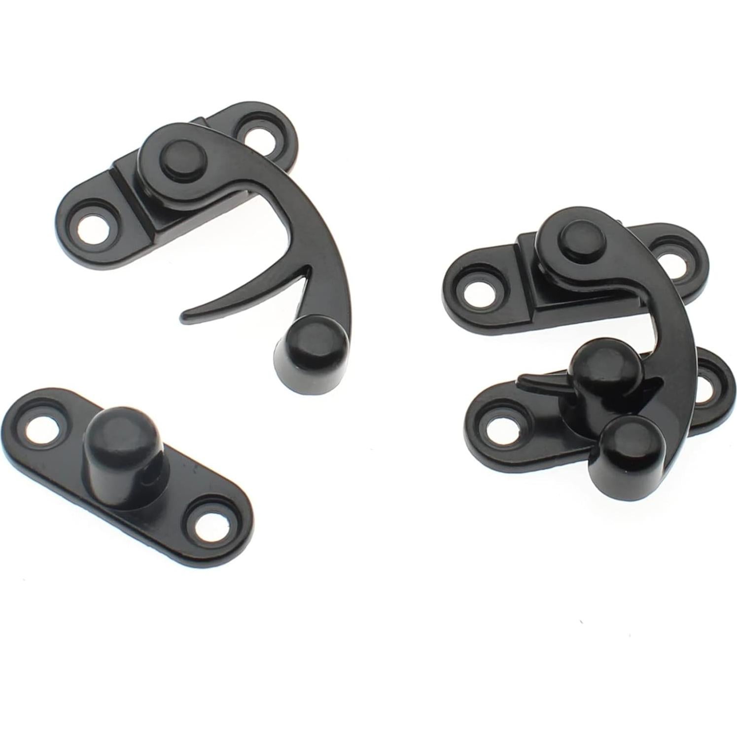 Cierre de gancho antiguo OZXNO 2 piezas 33x29mm zinc negro