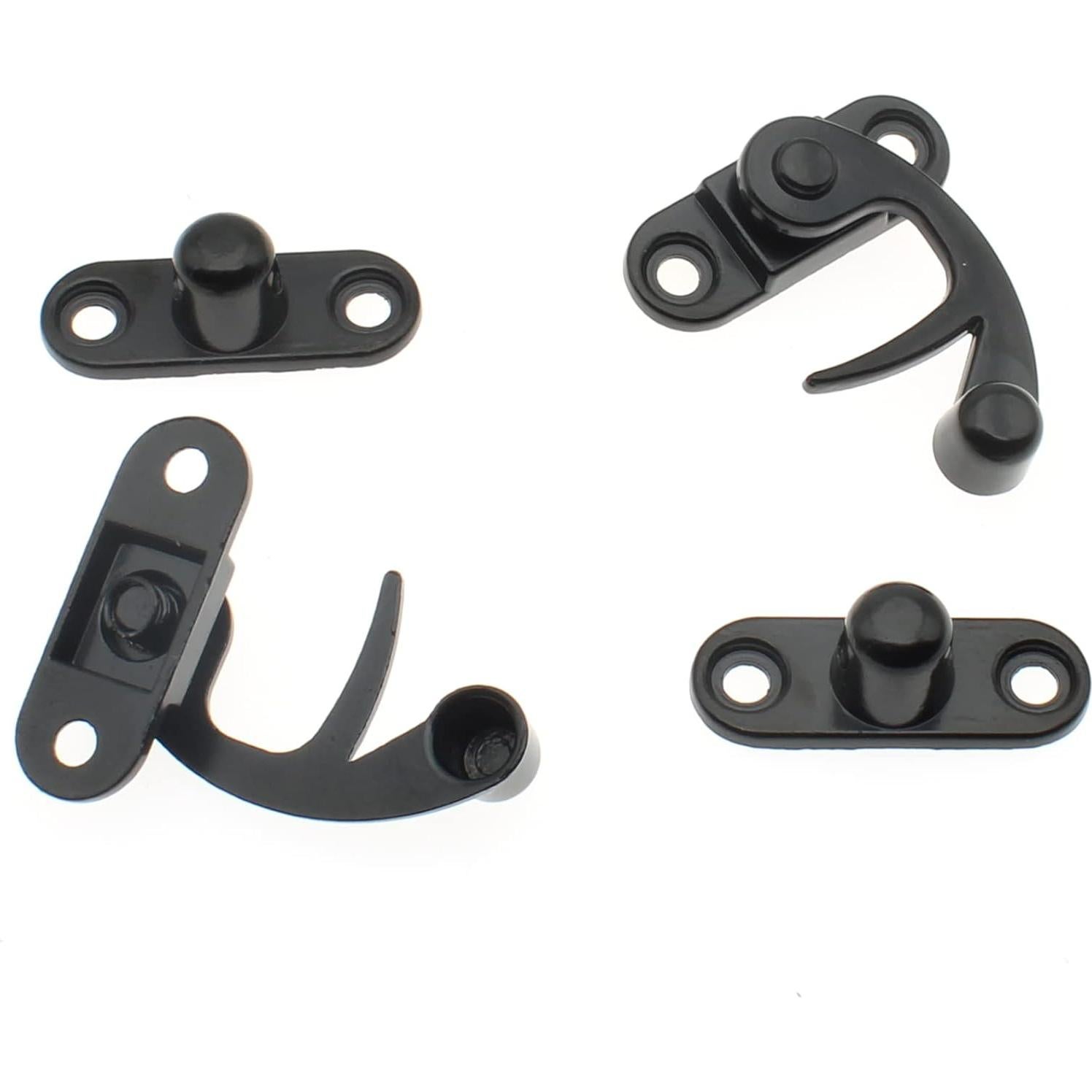 Cierre de gancho antiguo OZXNO 2 piezas 33x29mm zinc negro