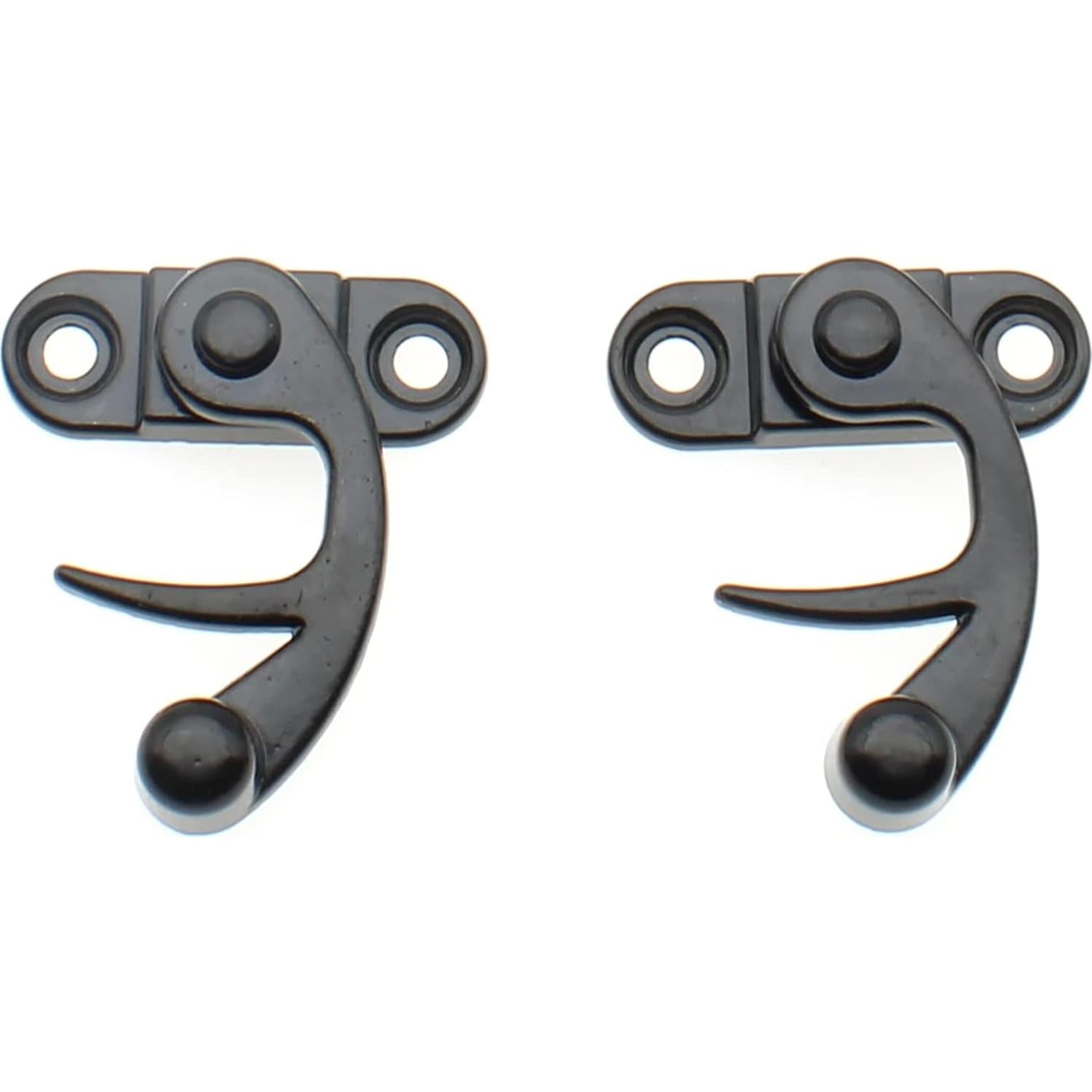 Cierre de gancho antiguo OZXNO 2 piezas 33x29mm zinc negro