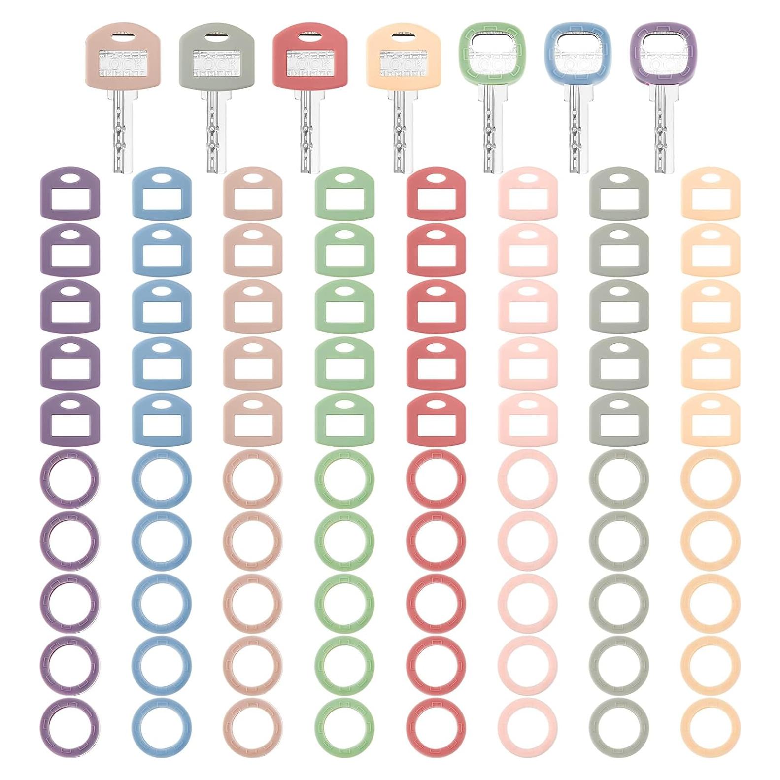 Juego de 80 Identificadores de Llaves Blulu - 8 Colores Morandi