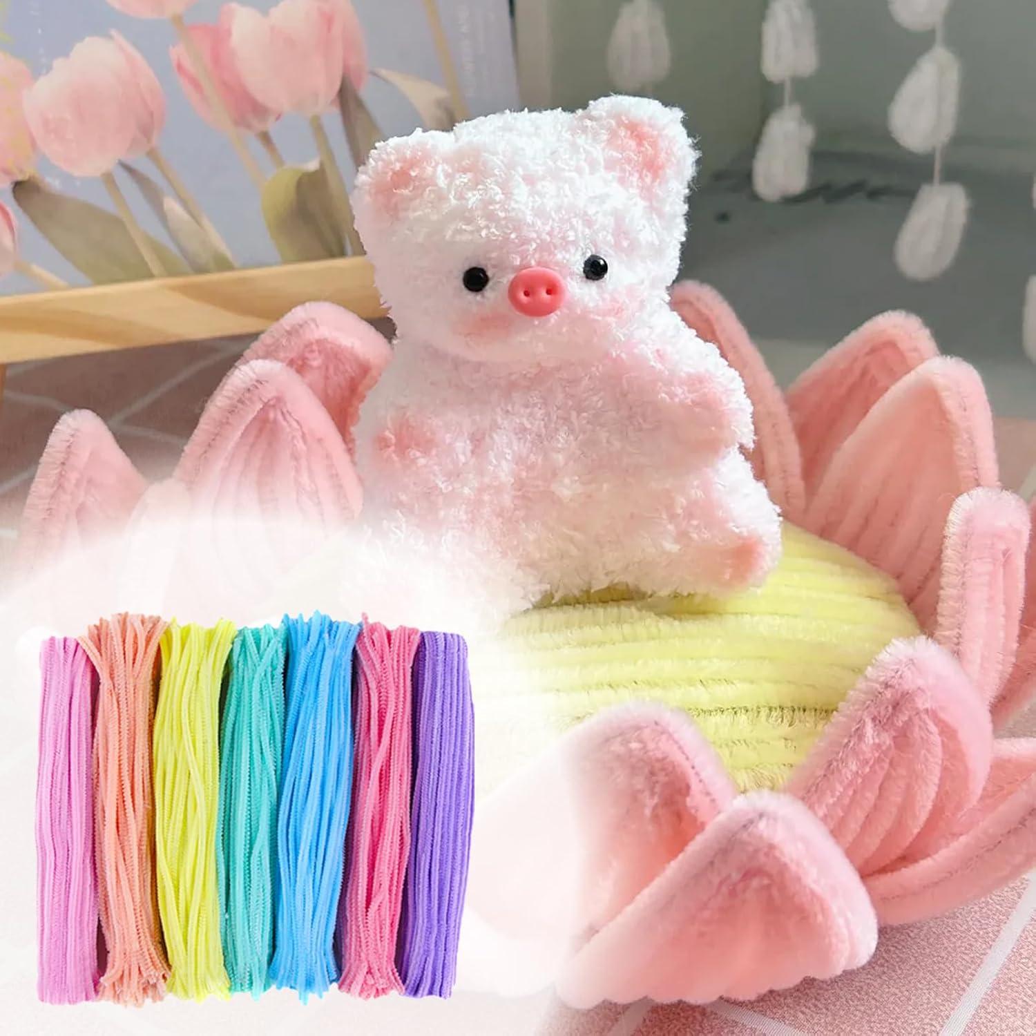 100 Limpiapipas Gruesos Negros XIAOJING para Manualidades