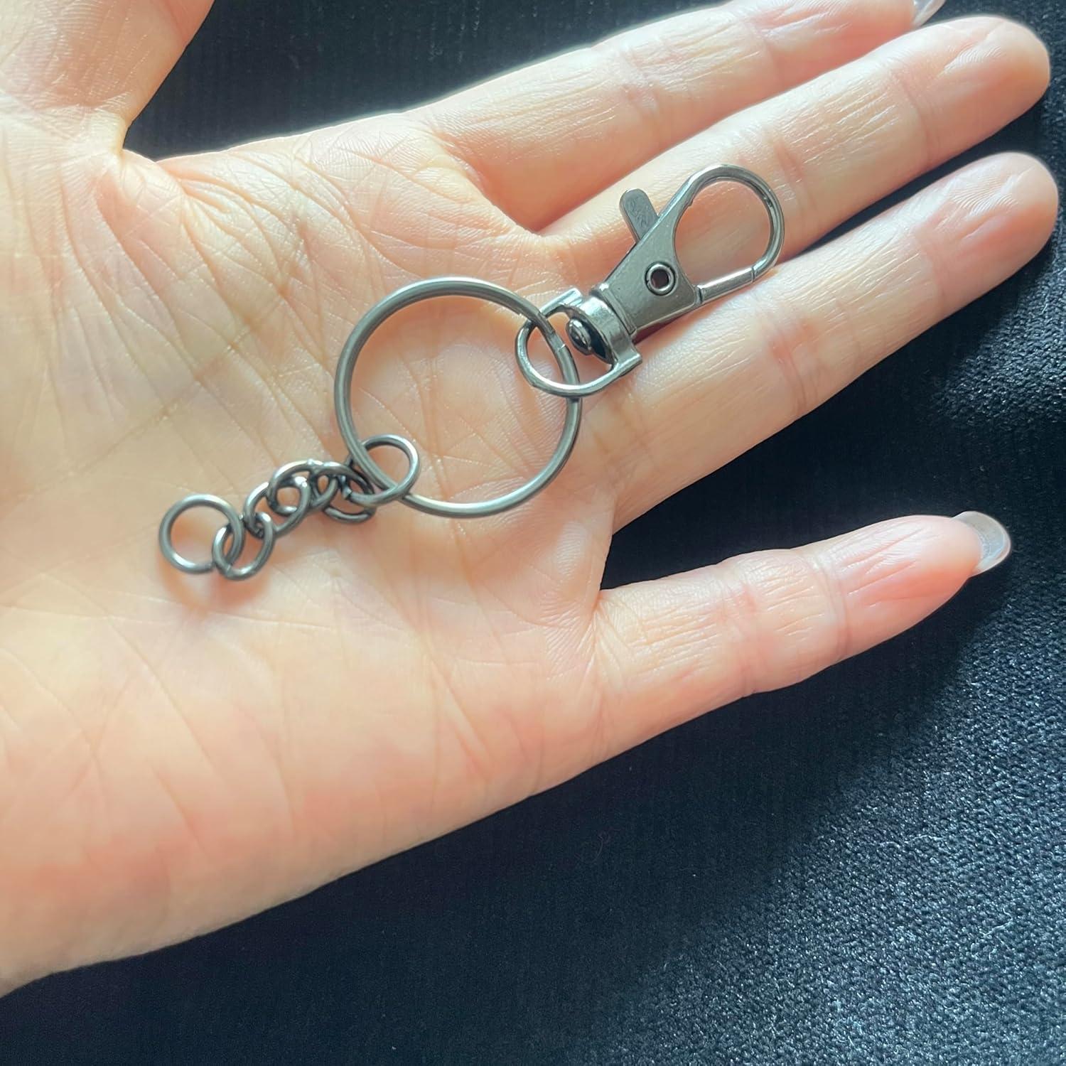 100 Ganchos Giratorios y Anillos de Llave Segauin - Negro