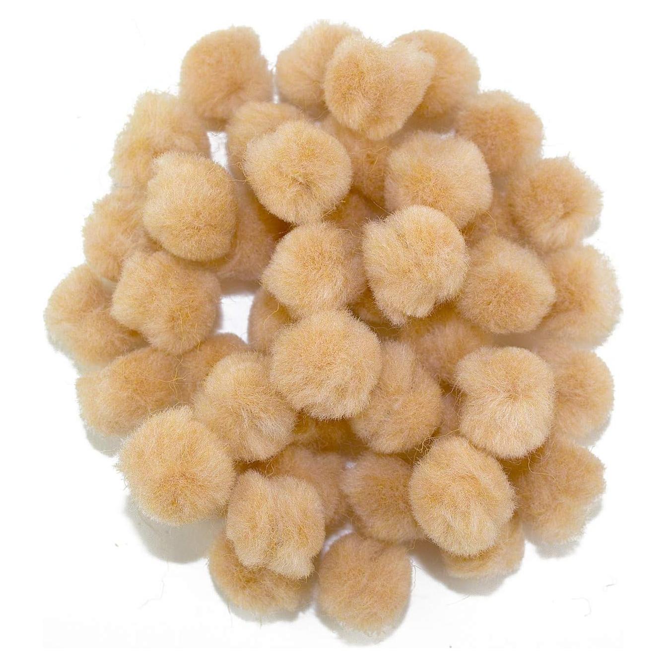 Pom Poms Beige de Manualidades Art Cove 1.27 cm 100 Piezas