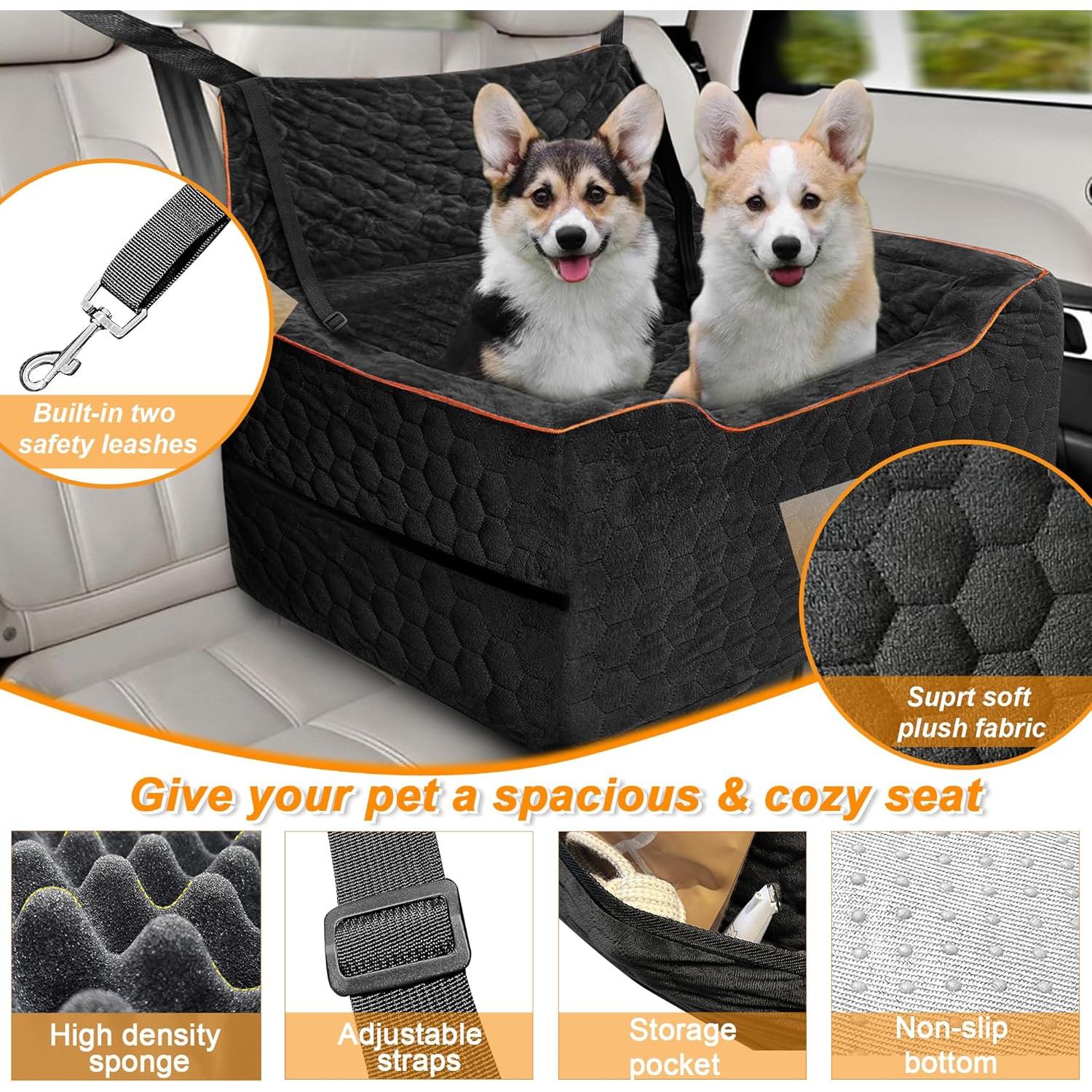 Asiento Elevador para Perros Medianos Melafa365 Negro 39x25cm