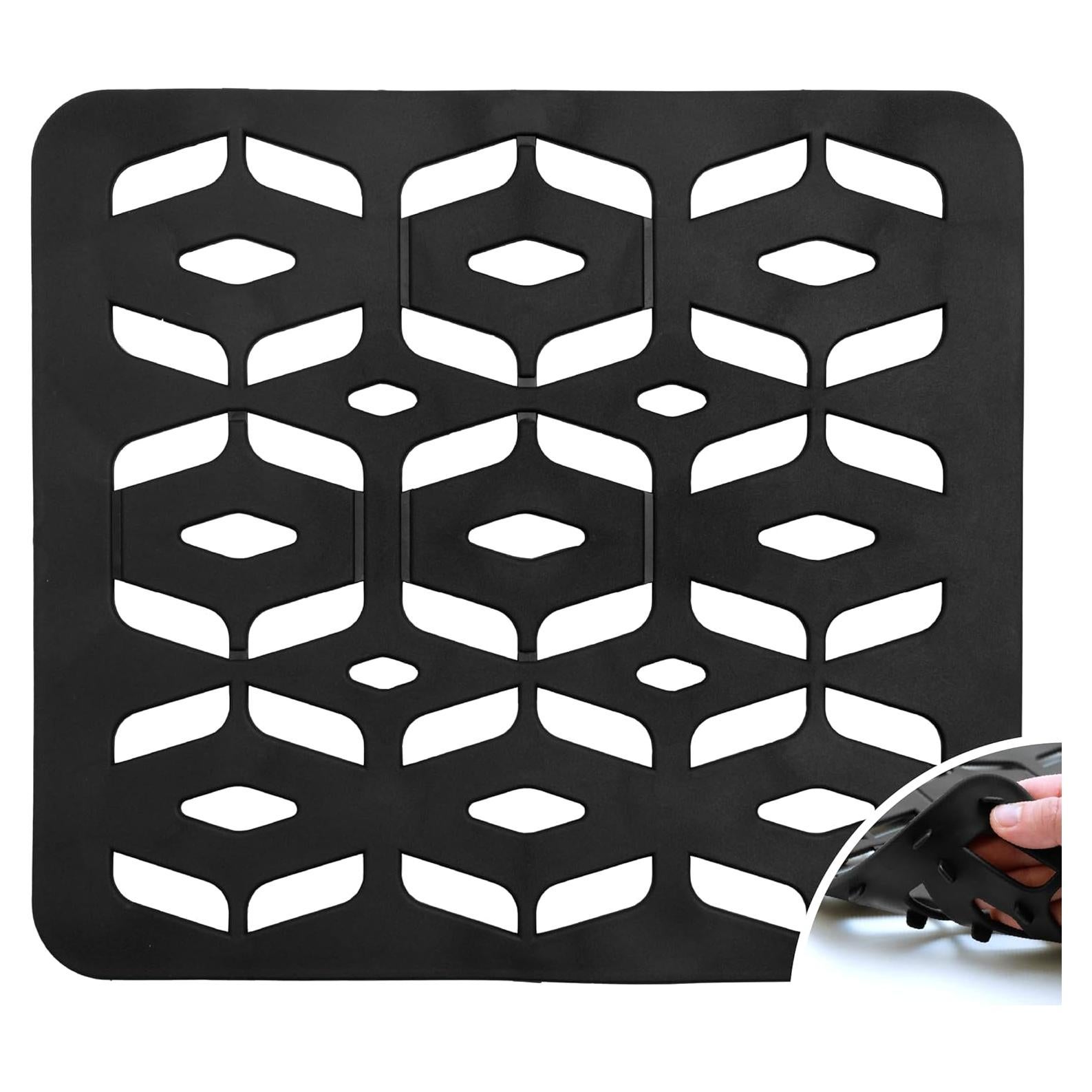 Alfombrilla Protectora para Fregadero S&T INC. Negra 28.7x32.4 cm