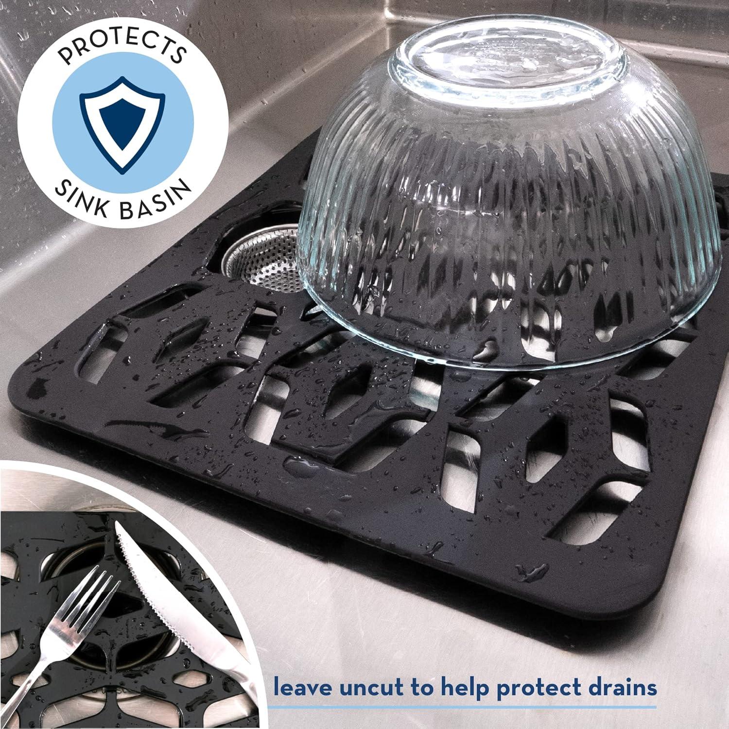 Alfombrilla Protectora para Fregadero S&T INC. Negra 28.7x32.4 cm