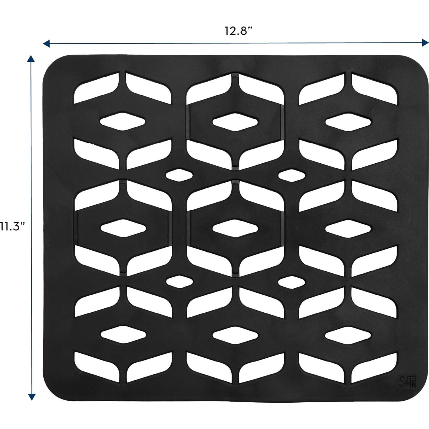 Alfombrilla Protectora para Fregadero S&T INC. Negra 28.7x32.4 cm