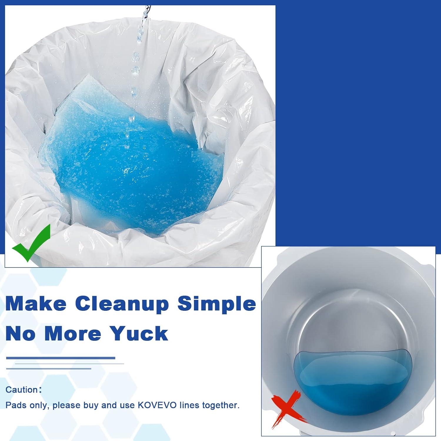 90 Almohadillas Absorbentes Kovevo para Inodoro de Cama 24x12 cm