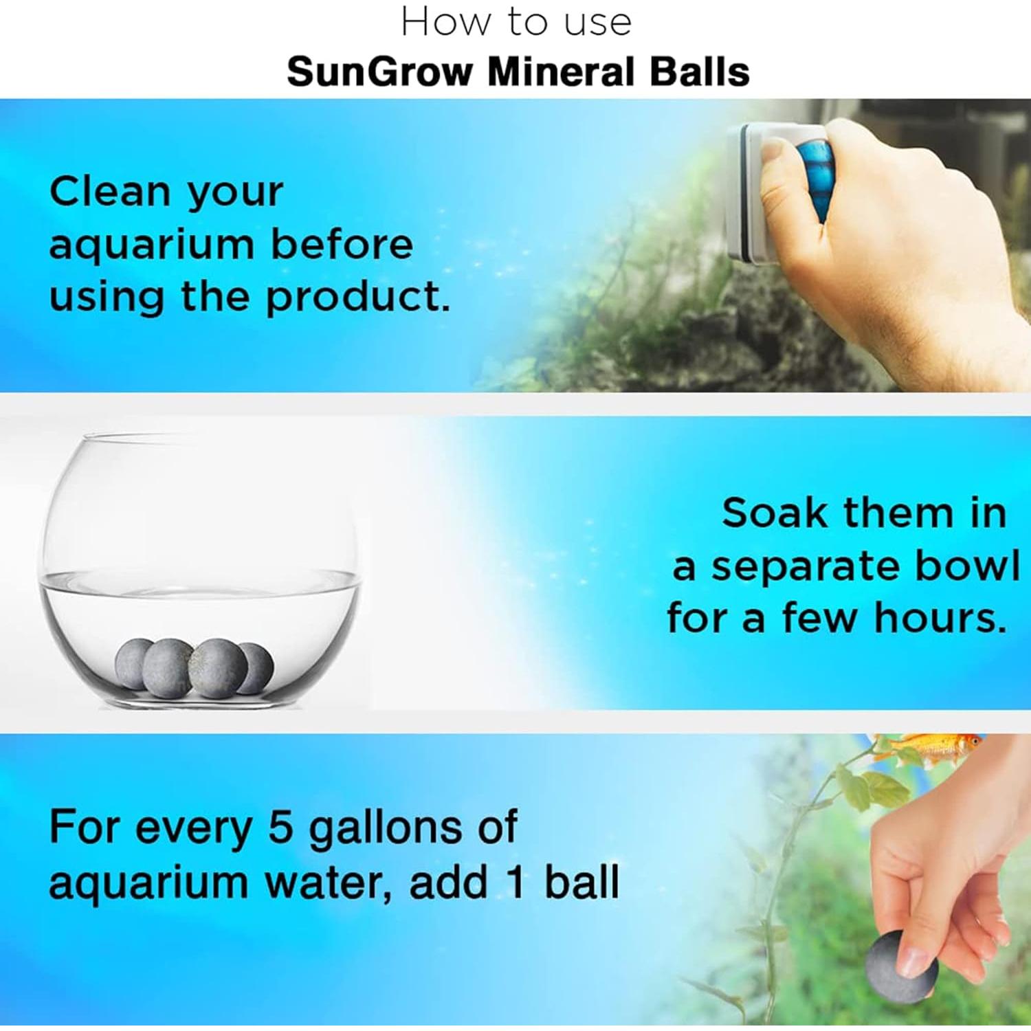 SunGrow Bolas de Calcio para Acuario Betta - 10 Piezas