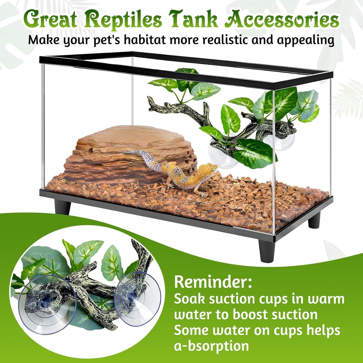 Rama de Esquina para Reptiles Tfwadmx - 4 Piezas Decorativas