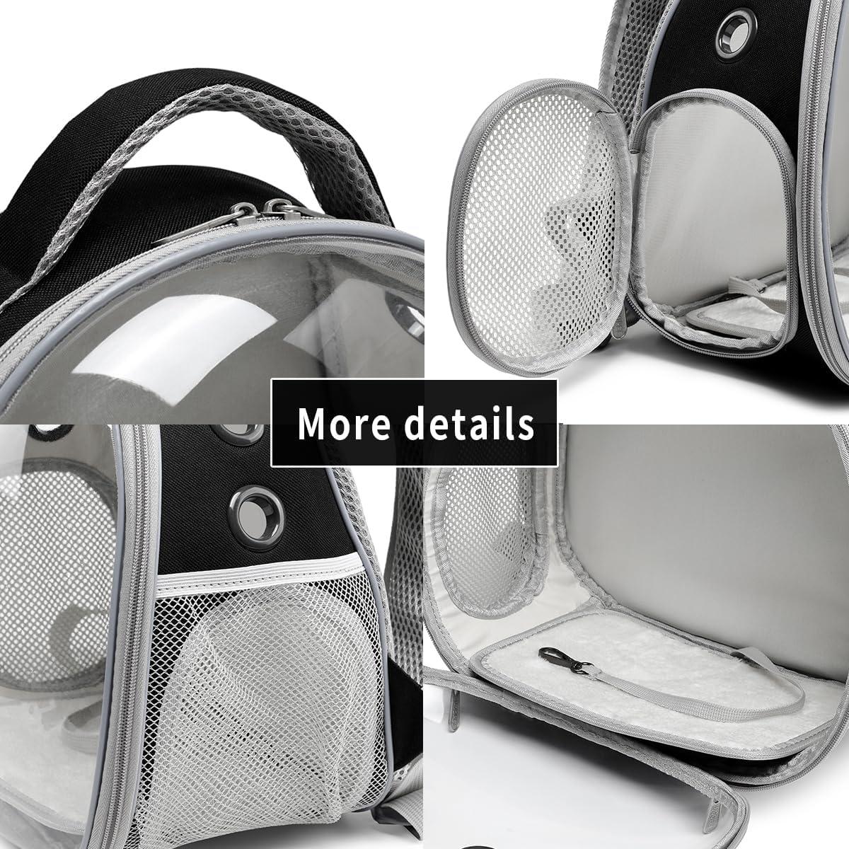 Transportador de Mochila para Dragón Barbudo uoopet Negro