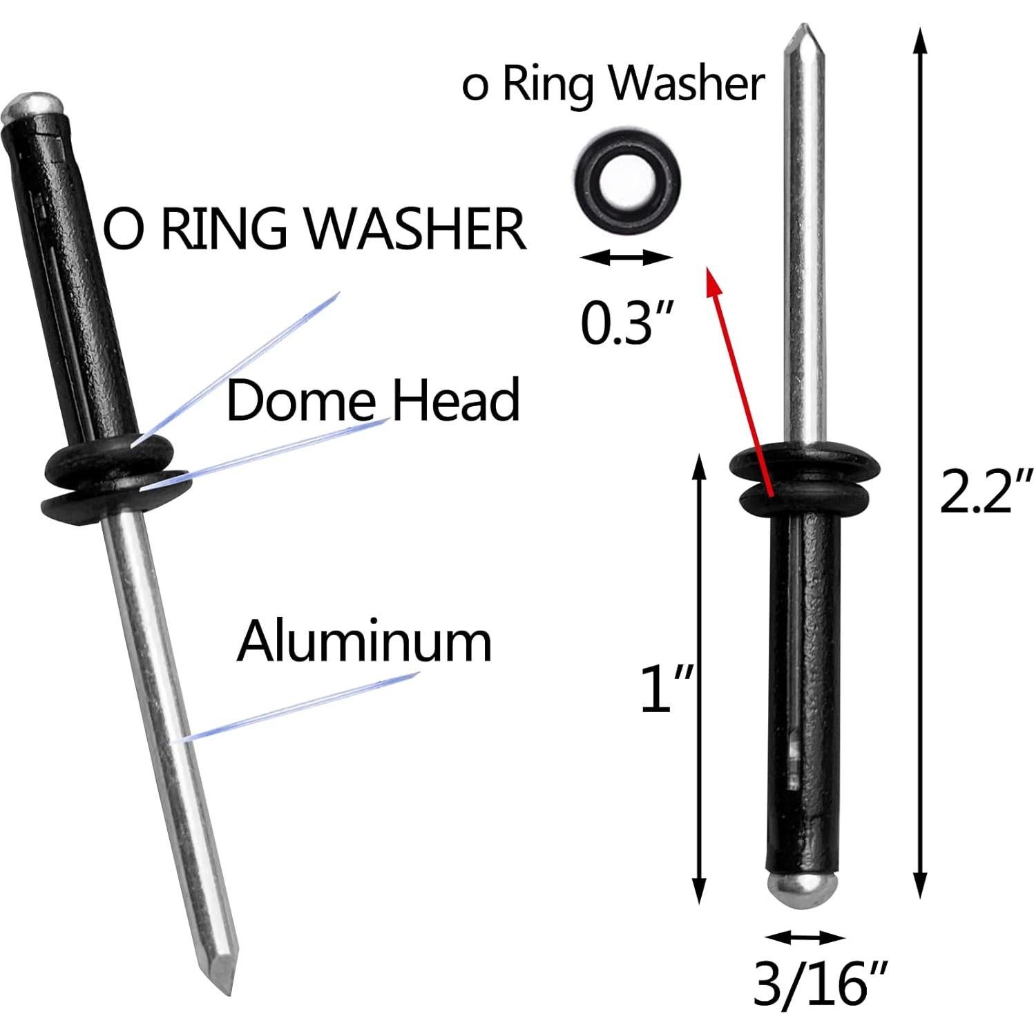 Kit de Remachadora Manual NVAAV con 18 Remaches Impermeables